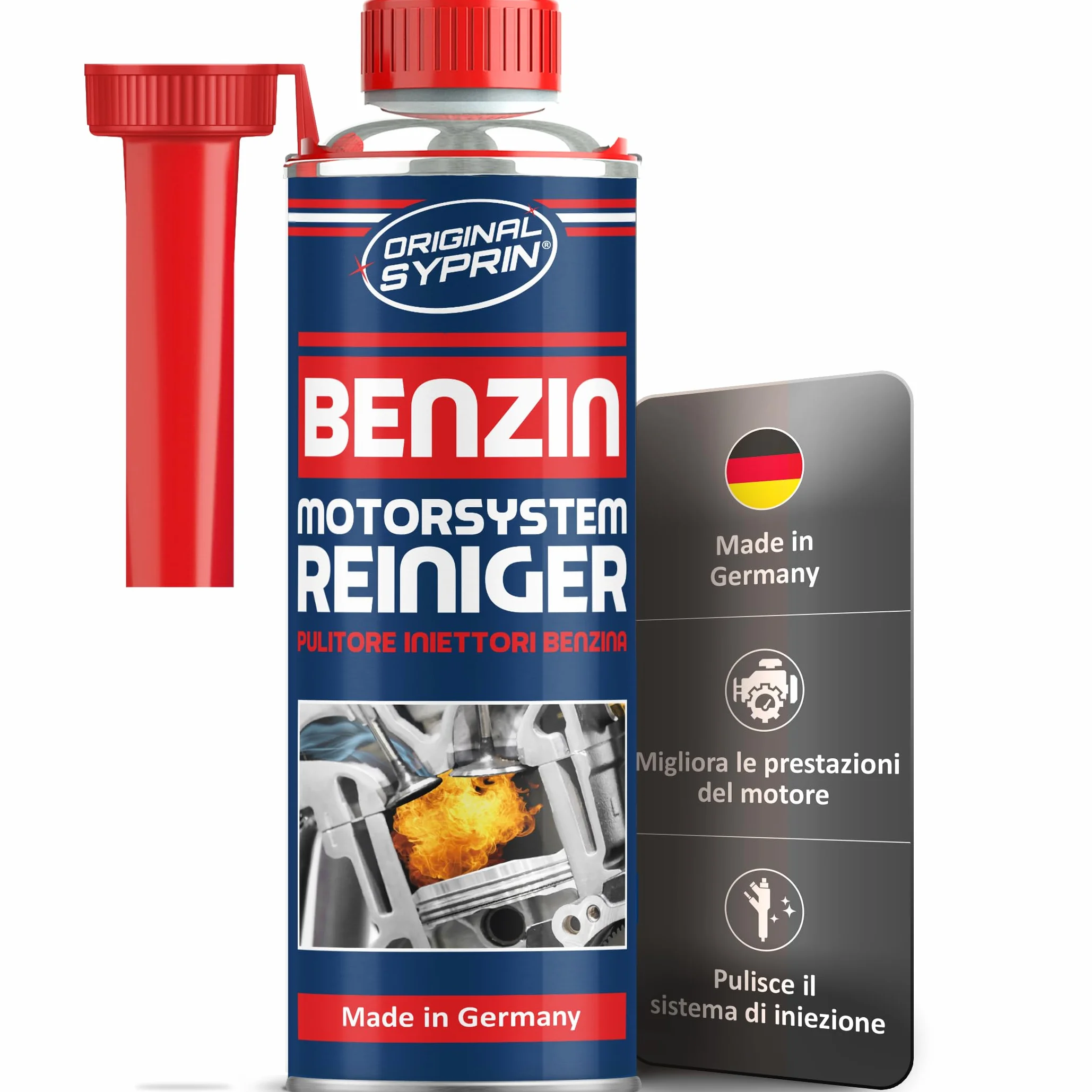 SYPRIN Additivo Detergente Completo per Sistema Alimentazione Iniettori Benzina 500ml