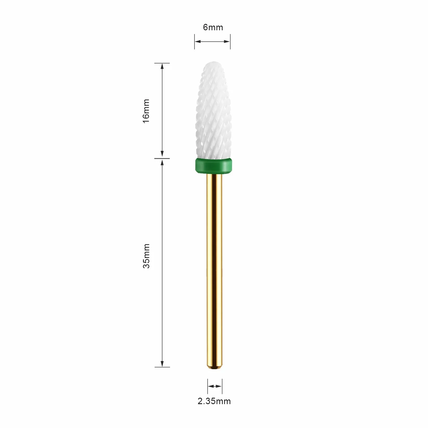JCMaster Punte in Ceramica Conica per Fresa Unghie Grana Coarse Taglia Standard