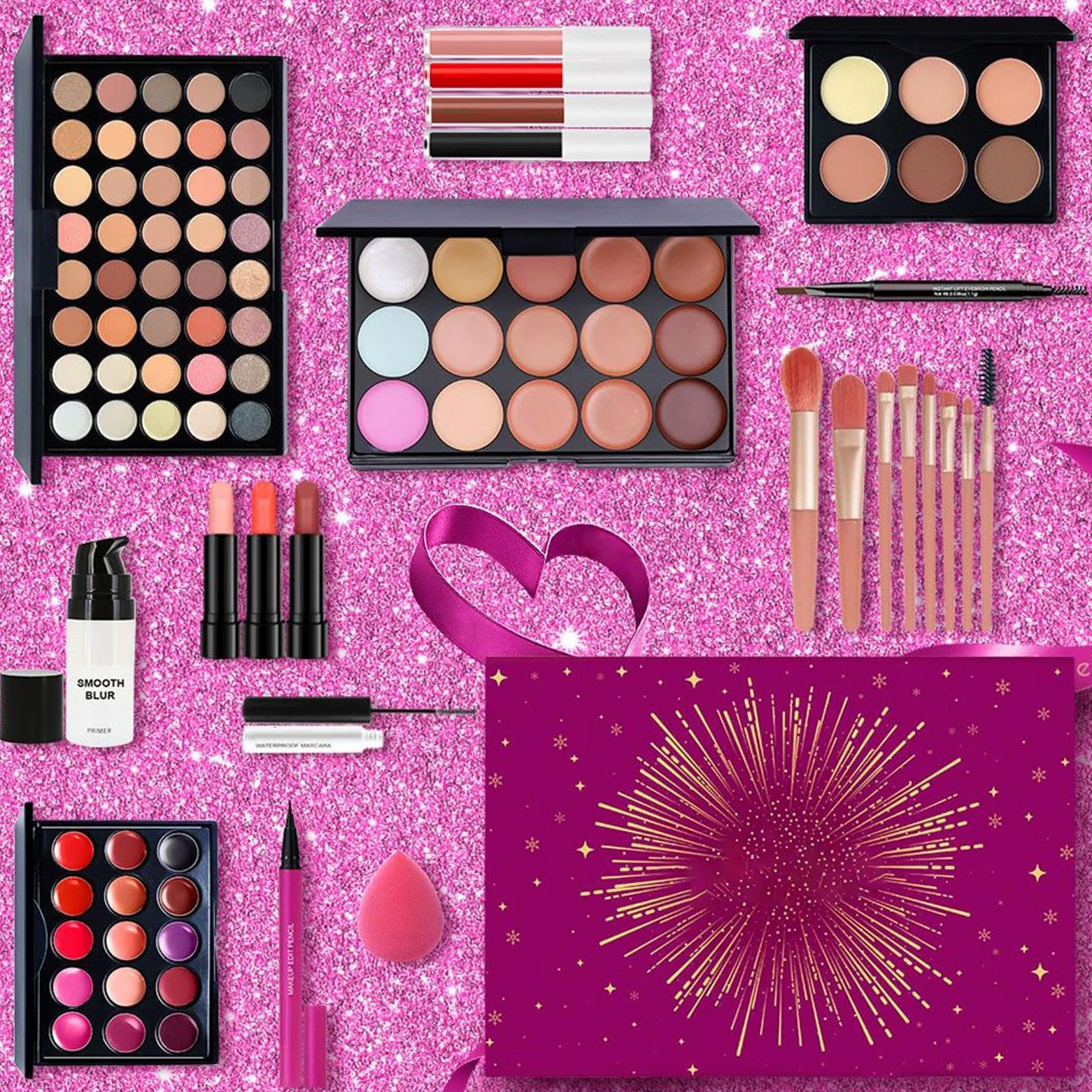 Set Di Trucco | Bellezza Palette di Ombretti Rossetto Pennello | Kit Completo Con Palette Di Ombretti - Per Ragazze Adolescenti Principianti Compleanno Natale Moglie Festa Della Mamma Casa S