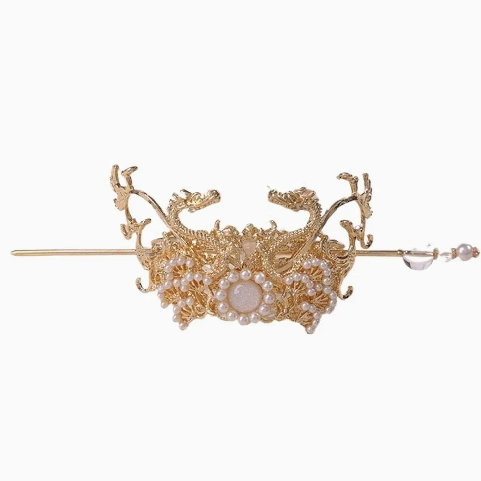 capelli cinesi,Bacchette for capelli vintage,Accessori for capelli cinesi Hanfu for donne Forcine for capelli da sposa con perle vintage Bastoncini for capelli da sposa Copricapo da sposa retrò