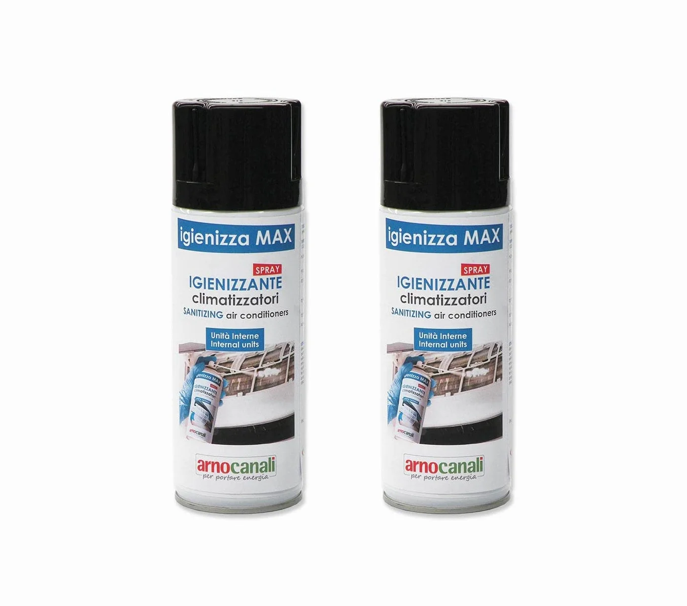 Arnocanali NI400A Igienizzante Spray per Climatizzatori 400 Ml 2 Pezzi