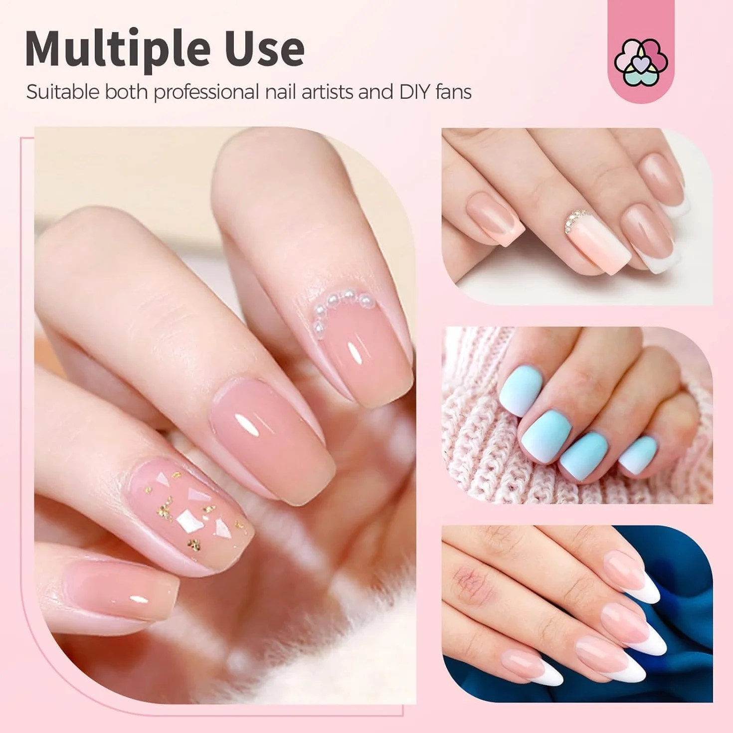 125 Pezzi di Spugna Unghie con Pinza Metallica, Pennelli Unghie, Unghie Ombre Design, Strumenti per la Nail Art Pennello di Spugna, Usato per Creare una Varietà di Modelli di Nail Art Sfumati