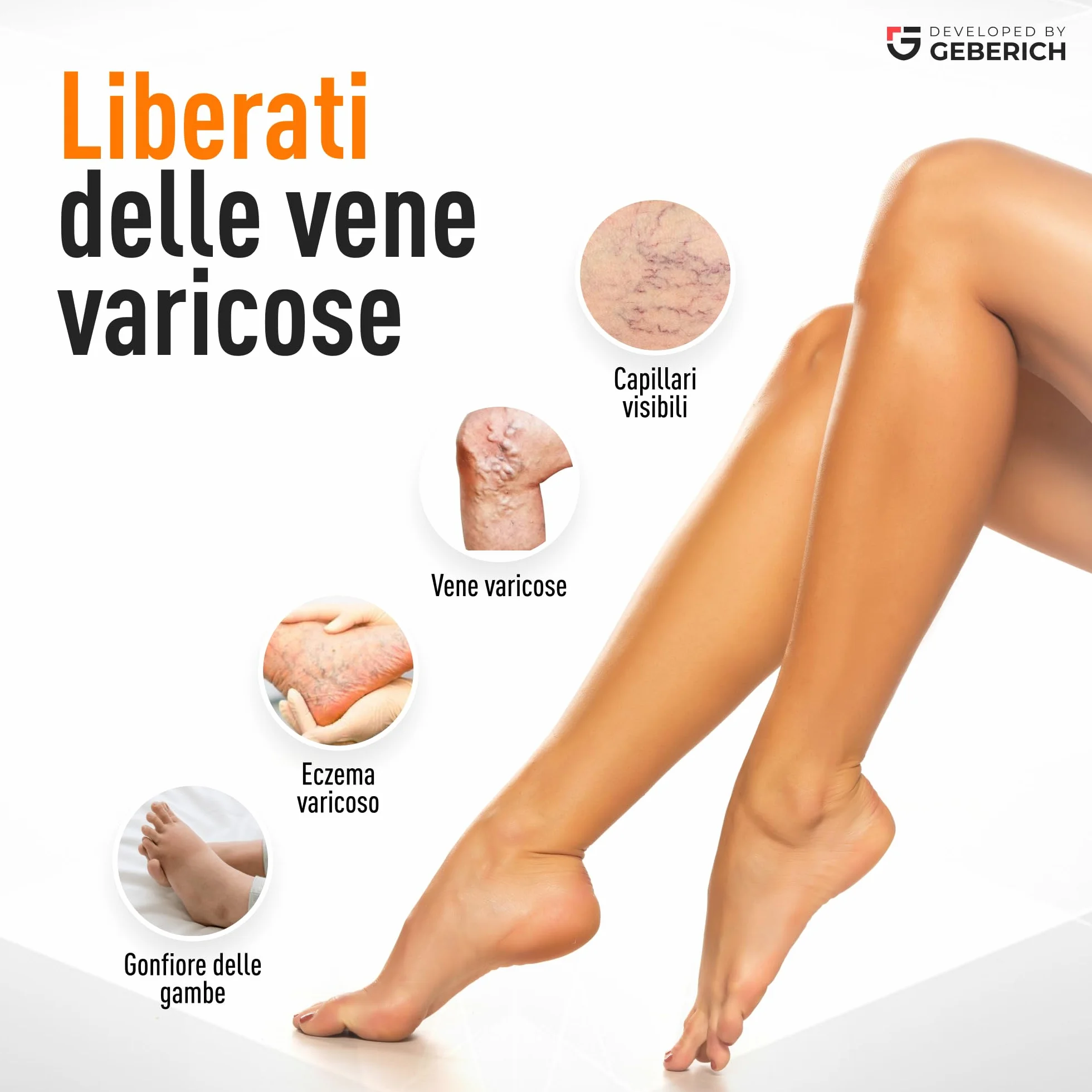 Crema Anti-Varicose VARITONE | Gambe Stanche e Pesanti | con Mentolo, Centella Asiatica, Olio di semi d’uva e 12 Attivi Botanici | 100 ml | 100% Naturale Senza Parabeni