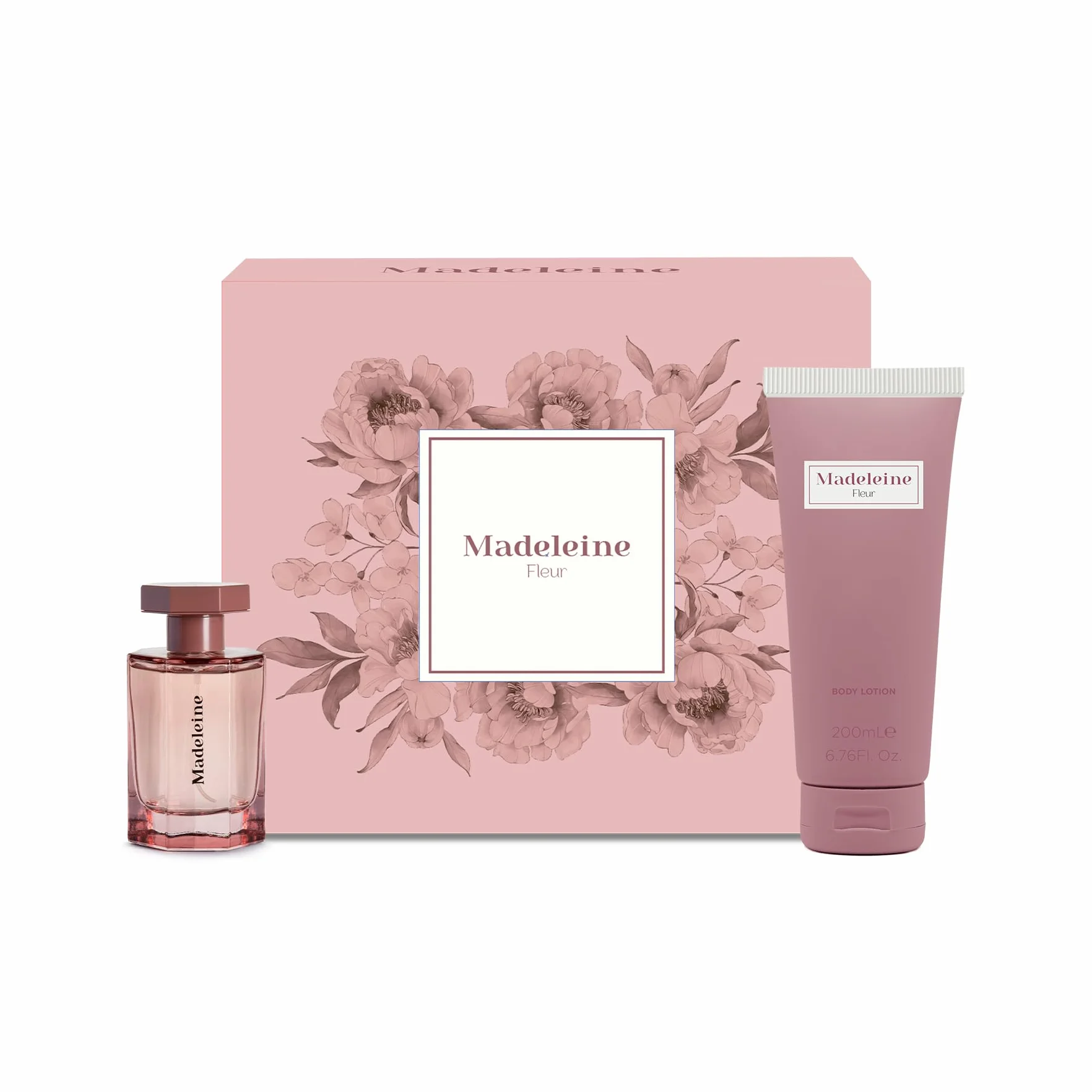 MADELEINE FLEURS | Confezione Regalo, Profumo Donna da 100ml e Crema Corpo 200ml, Fragranza Elegante e Sofisticata