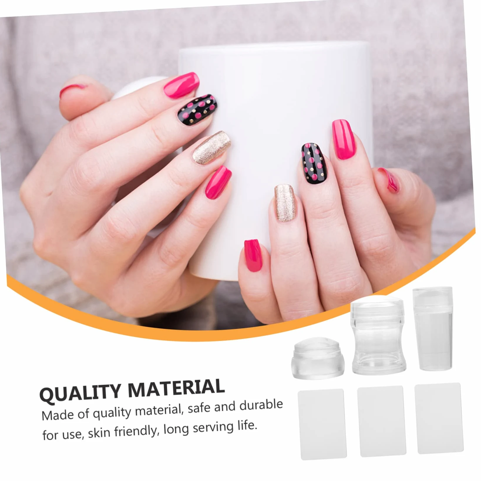 FRCOLOR 12 Set Di Stampini Per Nail Art Strumenti Per Manicure E Timbratura Con 10 Timbri Per Unghie Raschietto Sicuri Per La Pelle E Adatti A Tutte Le Età.