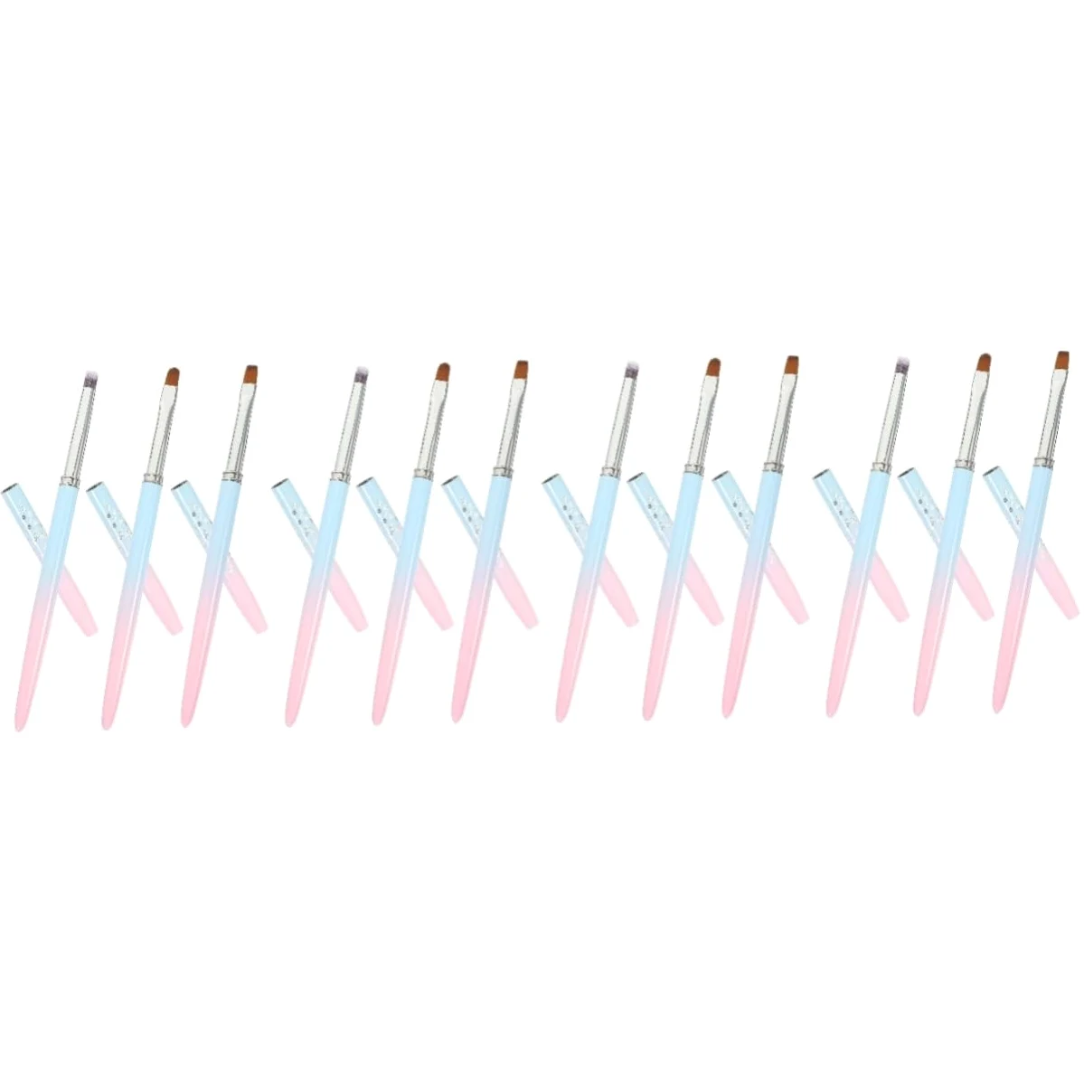 Beavorty 4 Set Di Pennelli Per Nail Art Strumenti Per Nail Art Pennelli Per Manicure Per Nail Art Design Salone Uso Personale 3 Pezzi*4