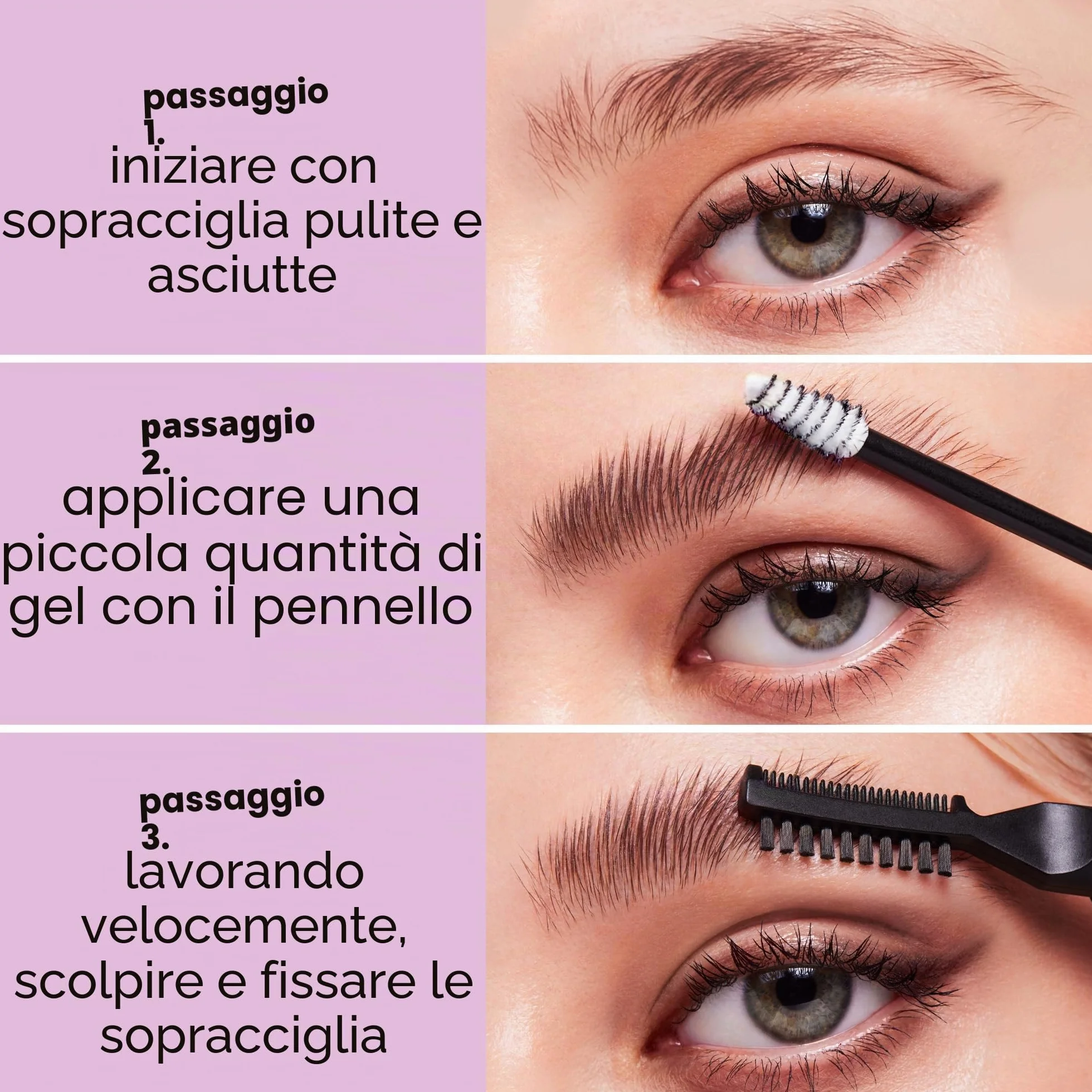 e.l.f. Brow Laminating Gel, gel per sopracciglia ad asciugatura invisibile, fissaggio forte resistente all’acqua, effetto laminato, vegano