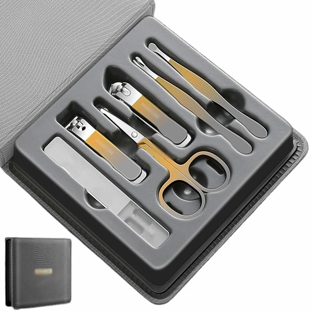 Set Tagliaunghie, Tagliaunghie Set da 6 Pezzi, Tagliaunghie in Acciaio al Carbonio, Tagliaunghie for Pelle Morta