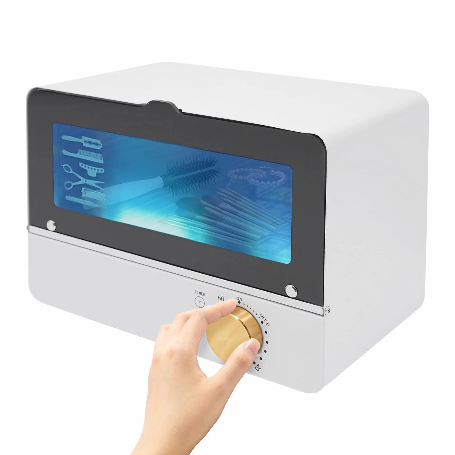 Sterilizzatore Per Strumenti Per Manicure, 6L Sterilizzatore Ad Aria Calda, Macchina Per La Pulizia Della Luce UV, Con Timer E Indicatore Luminoso, Autoclave Sterilizzazione, Per La Pulizia Di