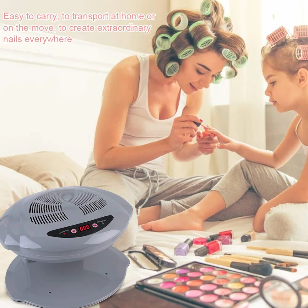 Essiccatore per le unghie, strumento di manicure con sensore di aria calda e fredda per asciugare smalto per ventole per Salon e Home(EU-Silver)
