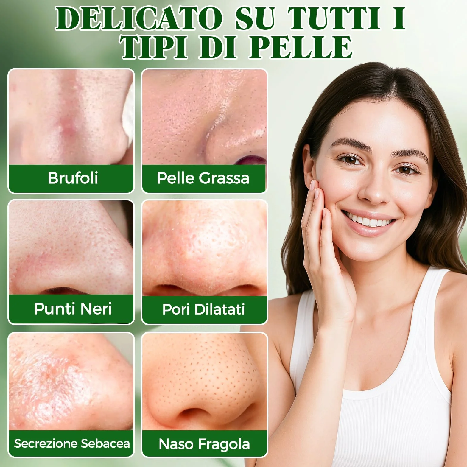 Punti Neri Rimozione, 80pcs Carbone Cerotti Togli Punti Neri Naso per Una Pulizia Profonda, Liberando i Pori, Efficace e Delicata Nose Strips per Tutti i Tipi di Pelle