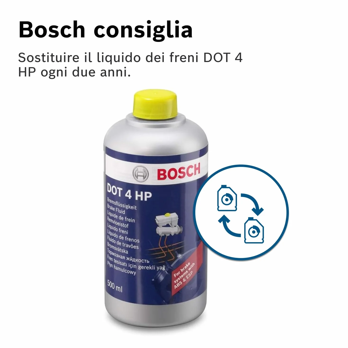 Bosch Liquido Freni DOT 4 HP 0,5 L