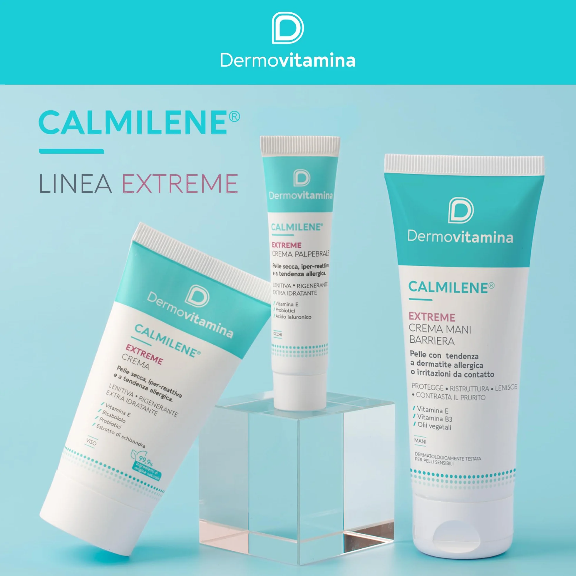 Dermovitamina Calmilene Extreme Crema Mani Barriera - Protezione per Pelle Sensibile e Irritata - Crema Mani Riparatrice - Con Vitamina E, Vitamina B3 e Oli Vegetali - 75ml