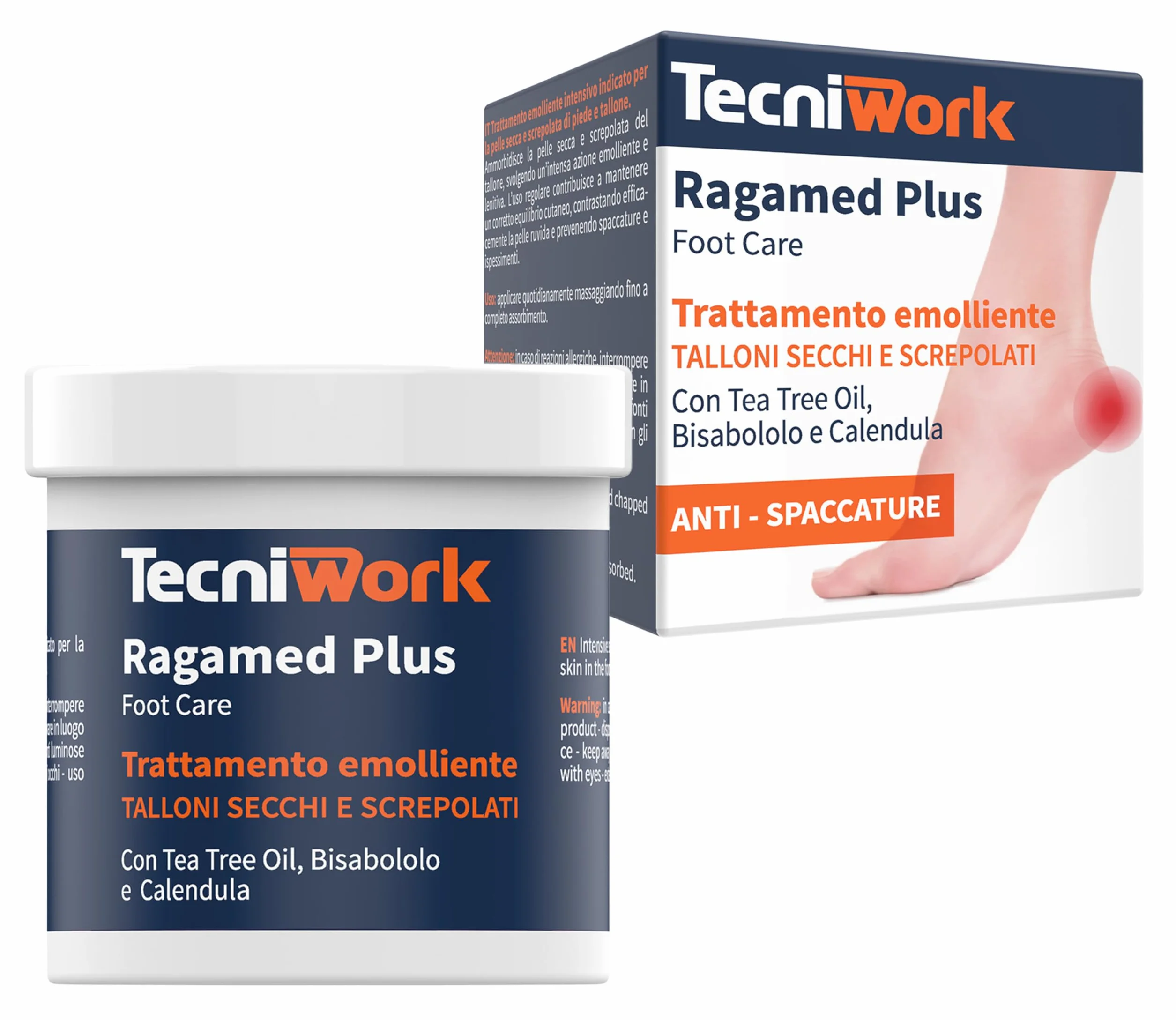 Ragamed Plus Crema Talloni Secchi e Screpolati 75 ml – Trattamento Emolliente Intensivo con Tea Tree Oil, Camomilla e Calendula