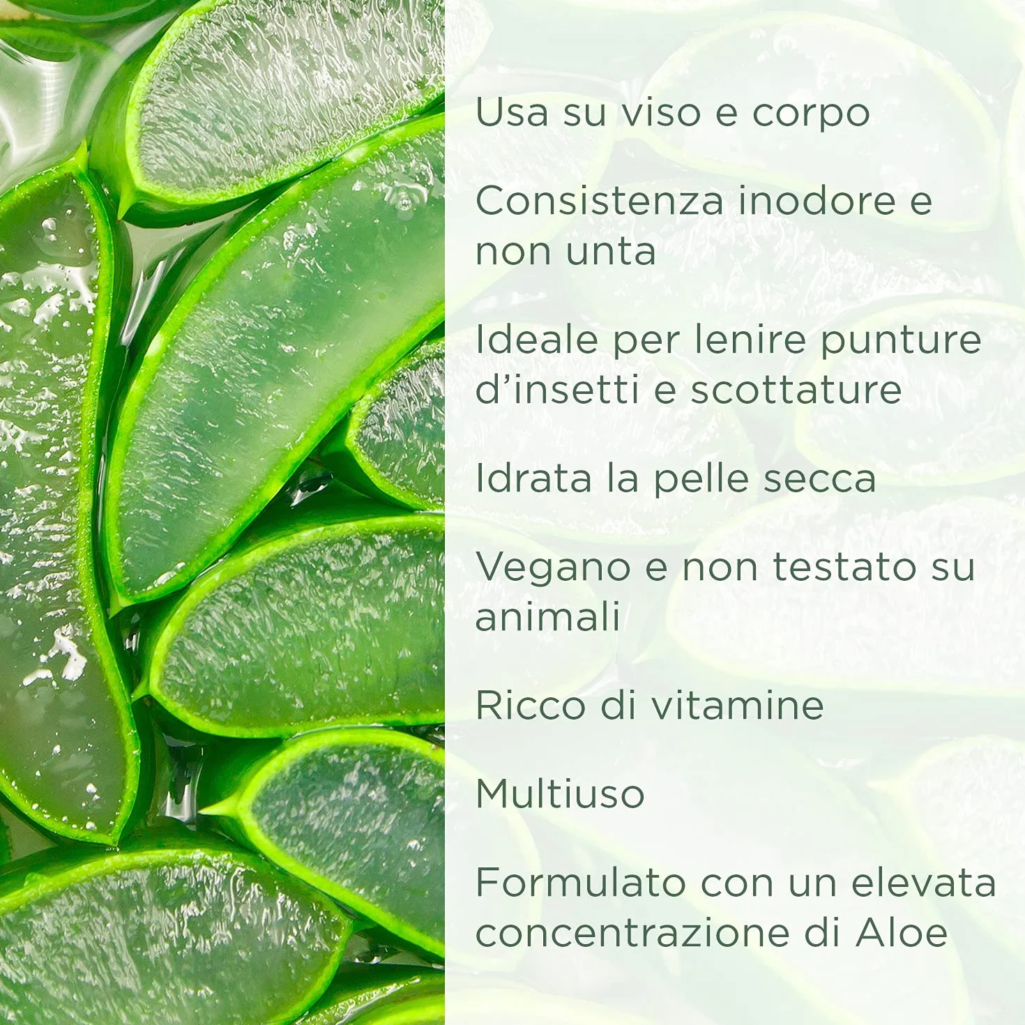 Pranaturals Aloe Vera Gel 200 ml Idratante Lenitivo Pelle Danneggiata