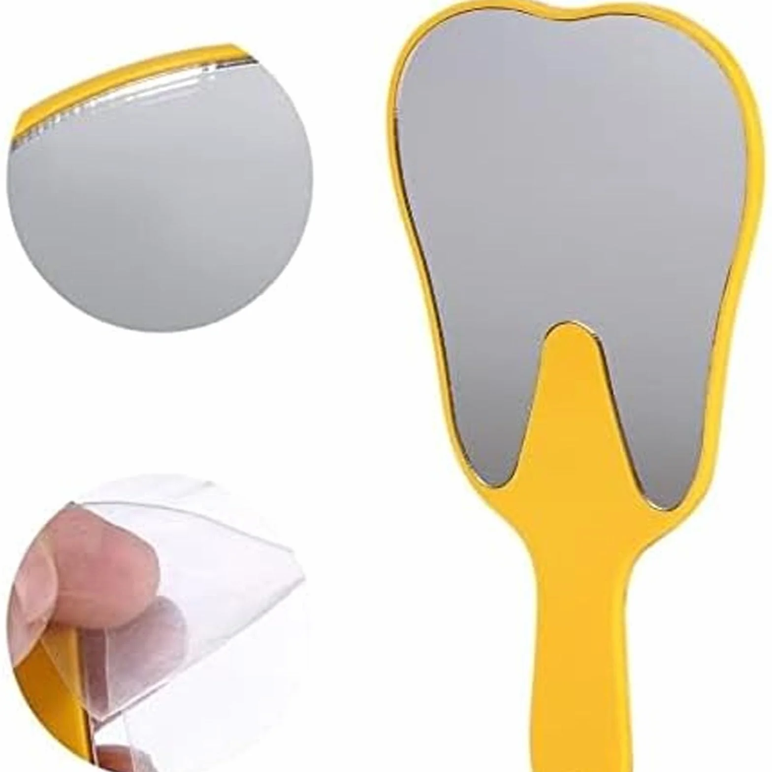 Set specchi dentali a forma di dente 7 pezzi arcobaleno