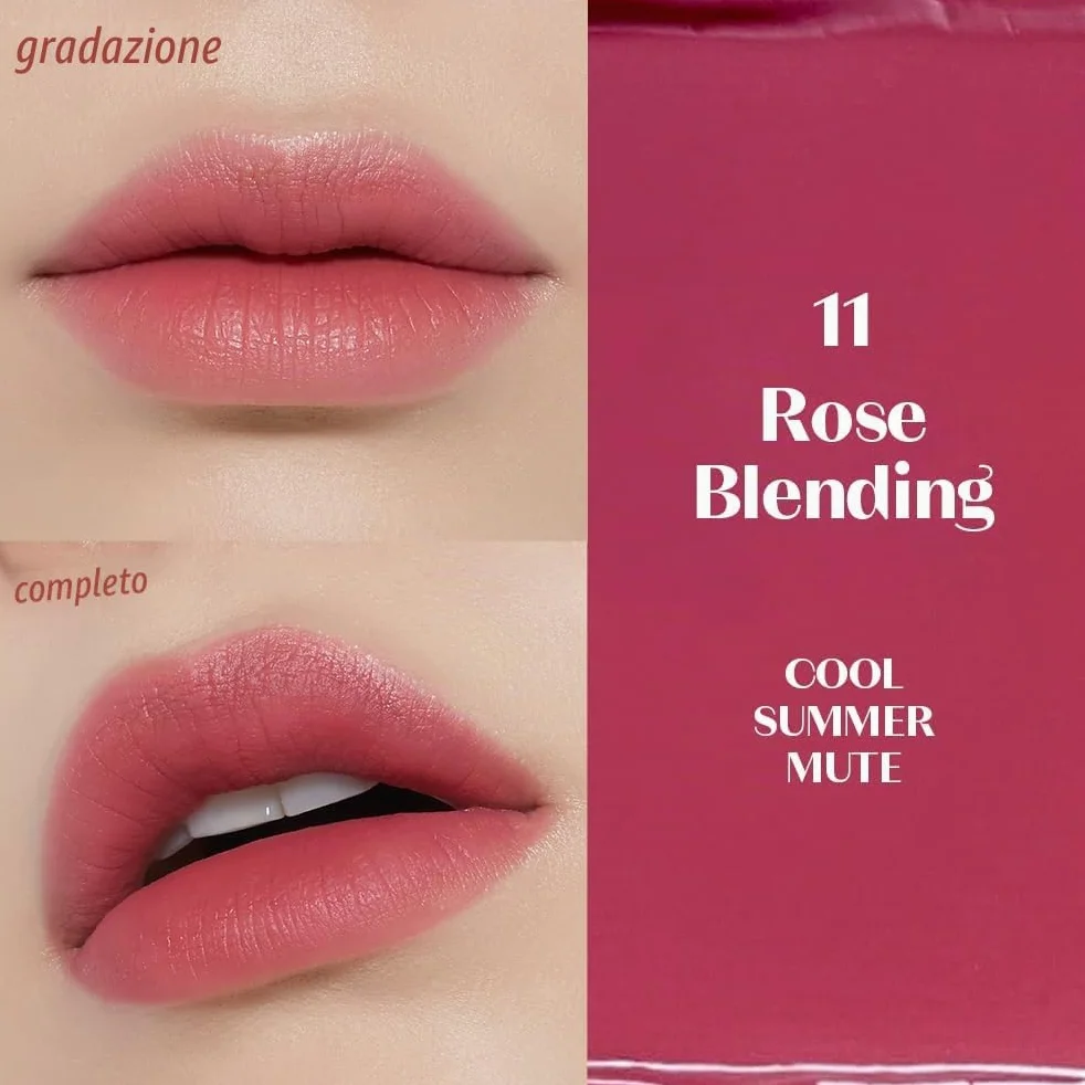 ETUDE Rossetto liquido #11 Rose Blending (23AD) Alta durata, impermeabile e leggero su labbra con finitura opaca