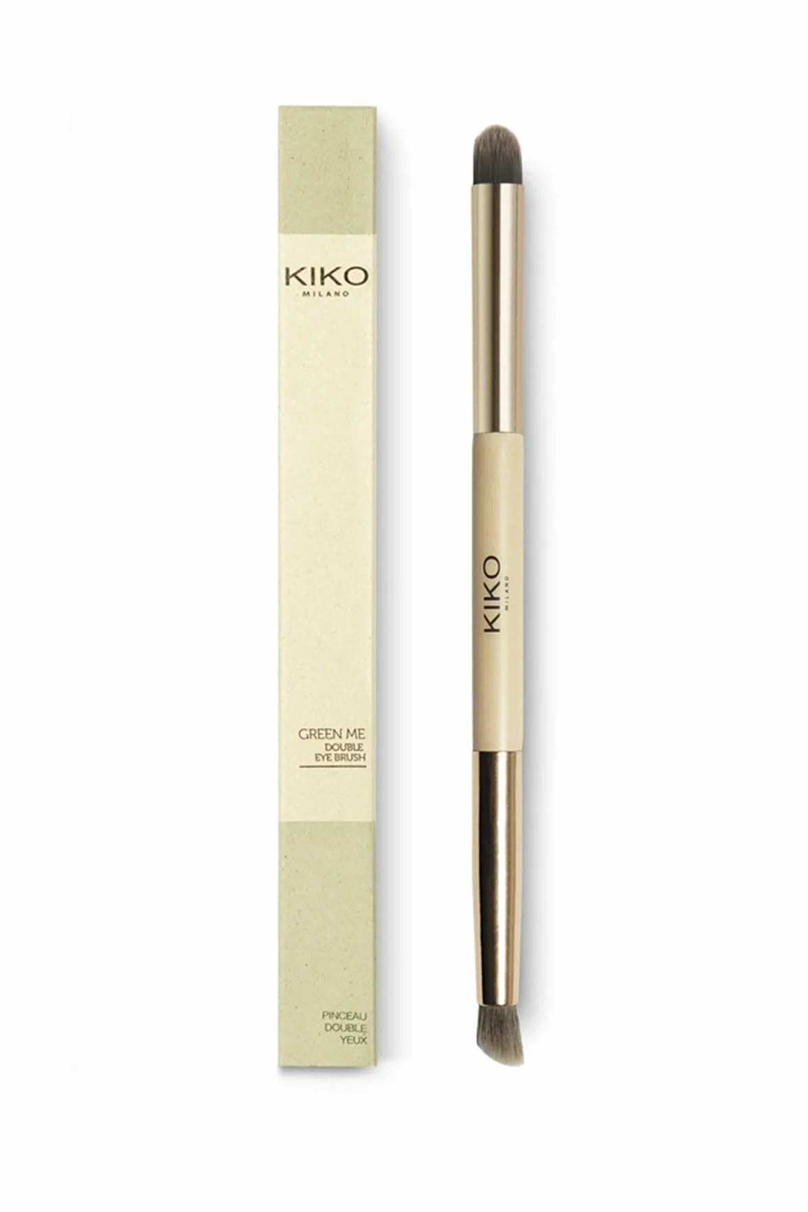 KIKO Milano Green Me Double Eye Brush | Pennello Occhi Doppio Per Ombretti E Eyeliner