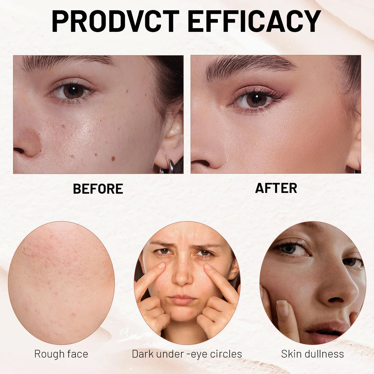 satasiam Barra per trucco 2 in 1 anti-rughe, stick per trucco coreano Flawless Eraser: idratante e leggero, barra trucco a doppia testa con pennello, barra multiuso per contorno viso