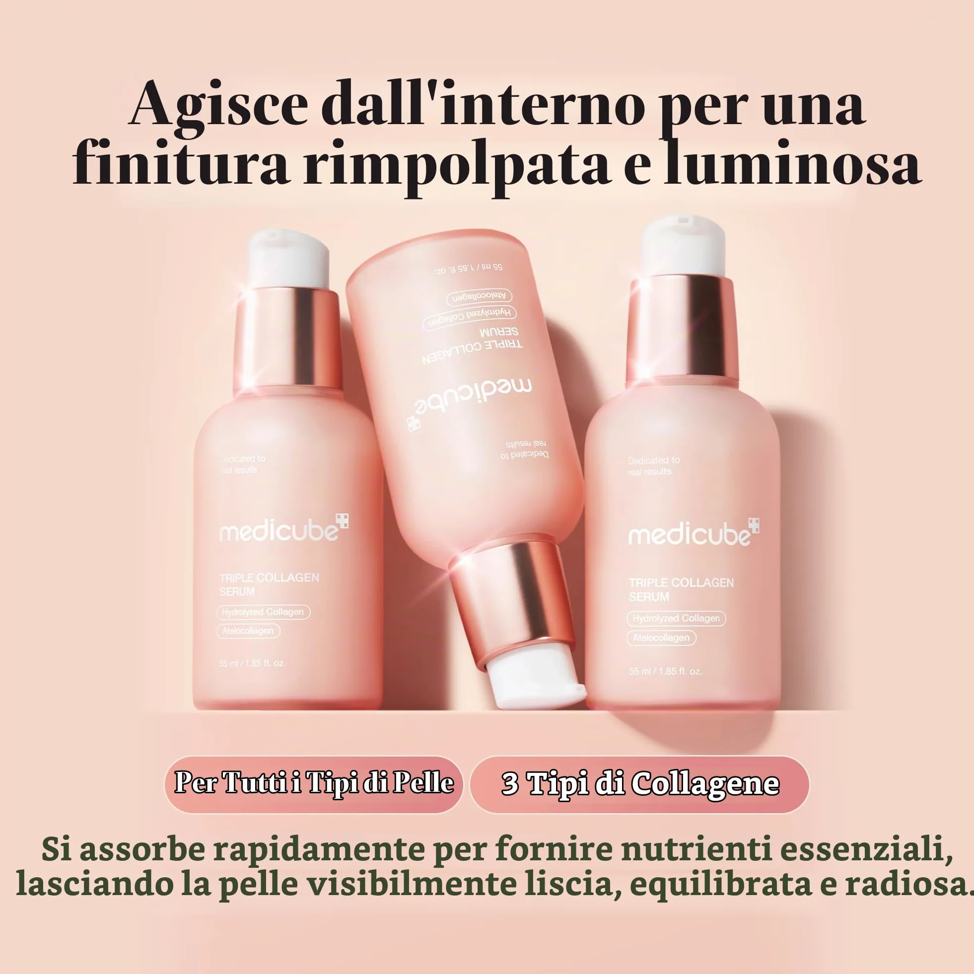 Set medicube Routine Slow Age al Collagene con Crema Contorno Occhi Idratante al PDRN, Crema e Siero al Triplo Collagene per un Effetto Idratante e Rimpolpante, Set Skincare Coreana