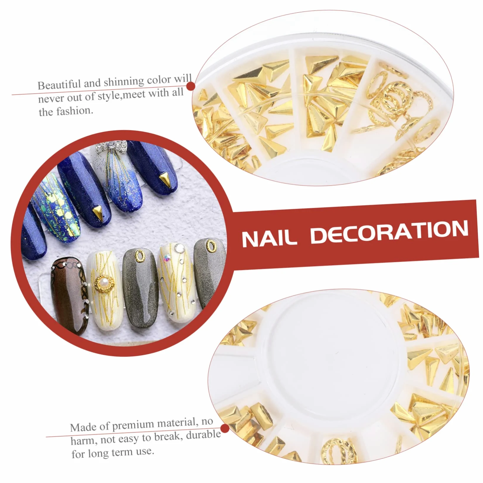 3 Set Decorazioni Per Unghie Con Nail Art Brillanti E Colorati Per Creazioni Diy E Manicure 8 Scatole*3