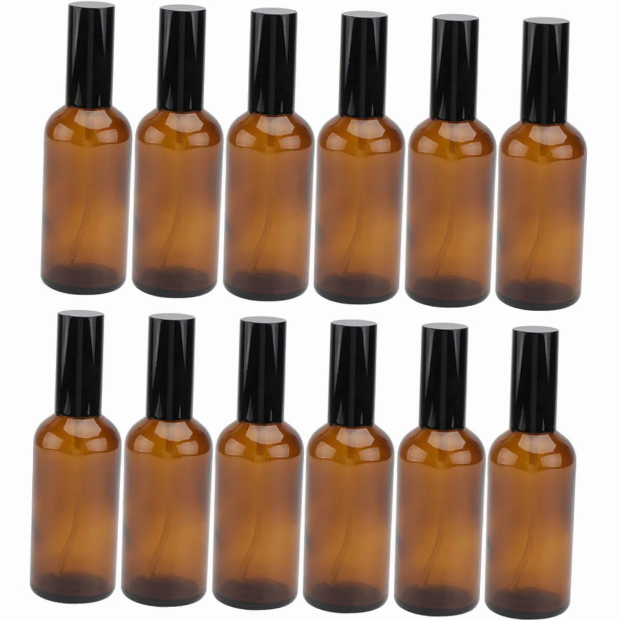 minkissy 12 Bottiglie Spray in Vetro 30ml Riutilizzabili per Oli Essenziali Travel e Business Trip, Flaconi Spray Vuoti Multiuso Facili da Trasportare