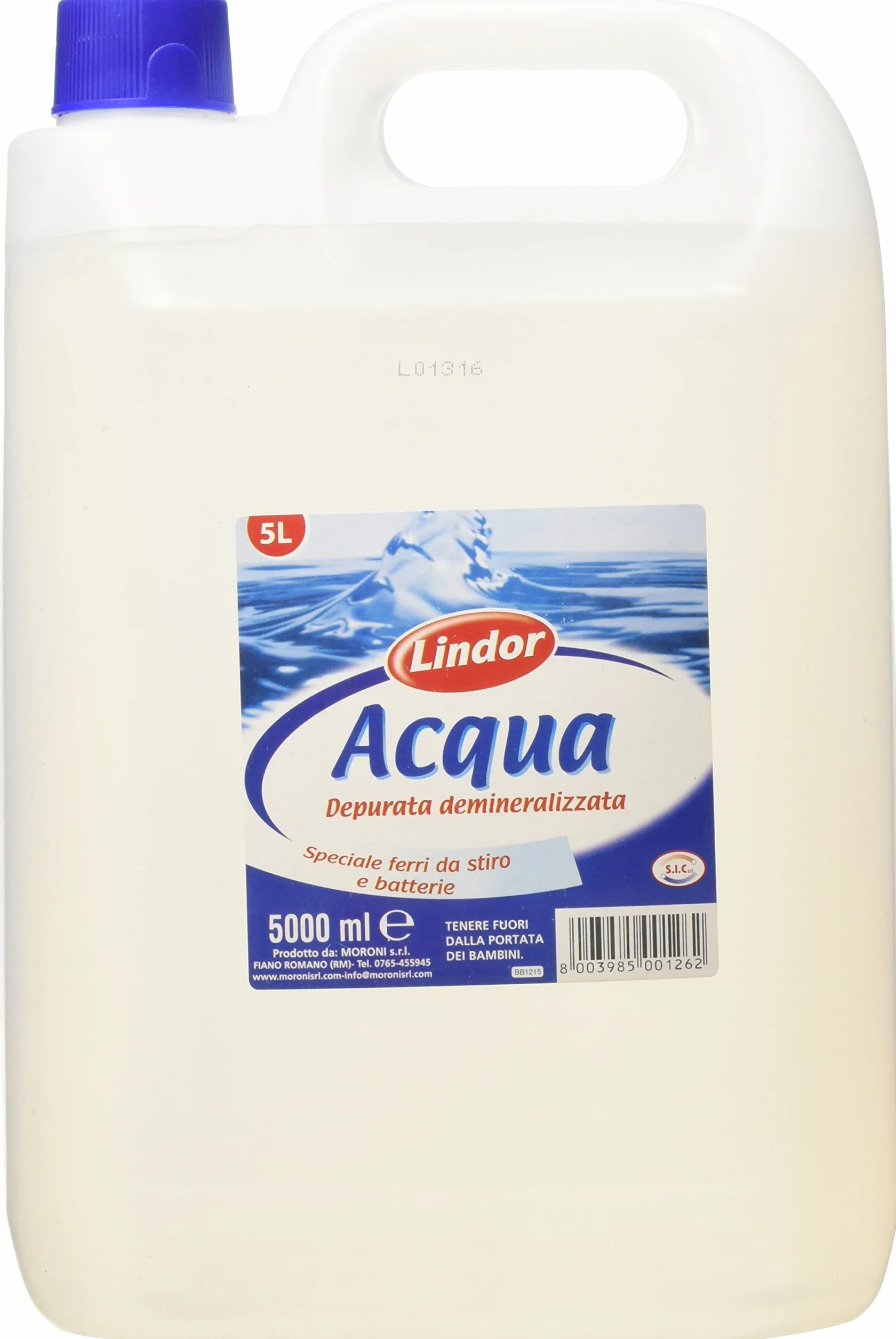 Lindor Acqua Demineralizzata Brocca 5000Ml