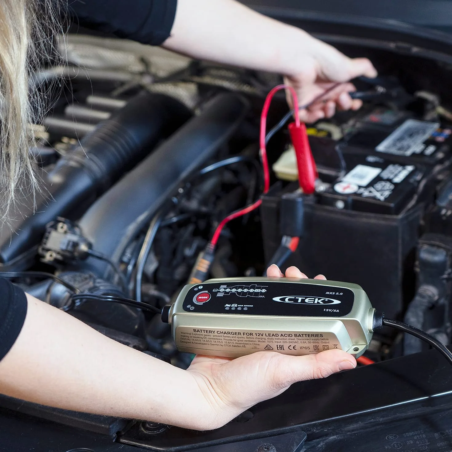 CTEK MXS 5.0 Caricabatterie 12V 5A Intelligente con Compensazione Temperatura e Ricondizionamento