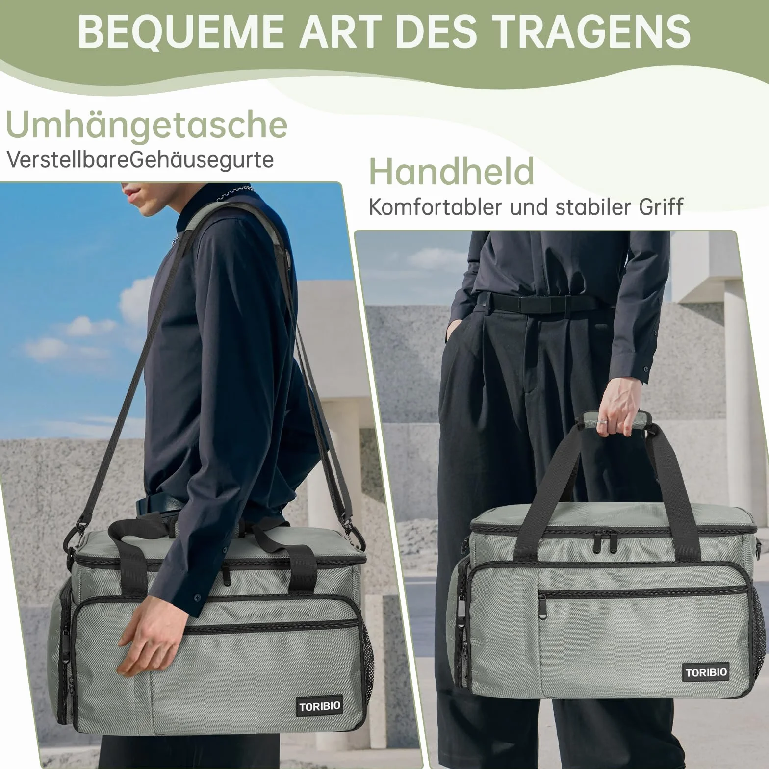 Borsa da parrucchiere professionale portatile, con tasche multiple e divisioni regolabili per accessori. Ideale per parrucchieri e visagisti.