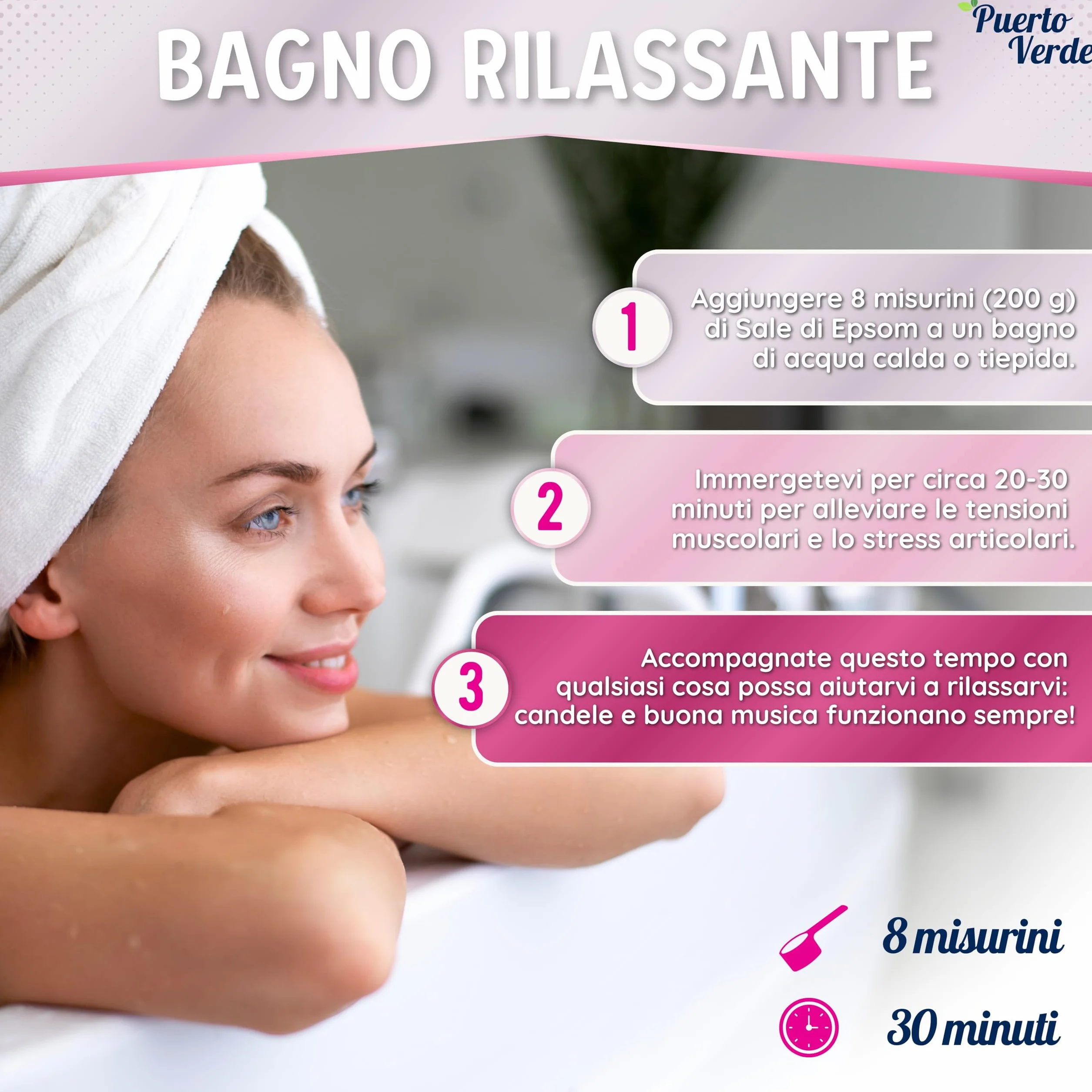 • Sale di Epsom Puro 3 Kg. Fonte Concentrata di Magnesio. Sale da Bagno a Rapida Dissoluzione per il Rilassamento Muscolare e il Buon Sonno. Cura di Pelle e Capelli. Produzione Europea.