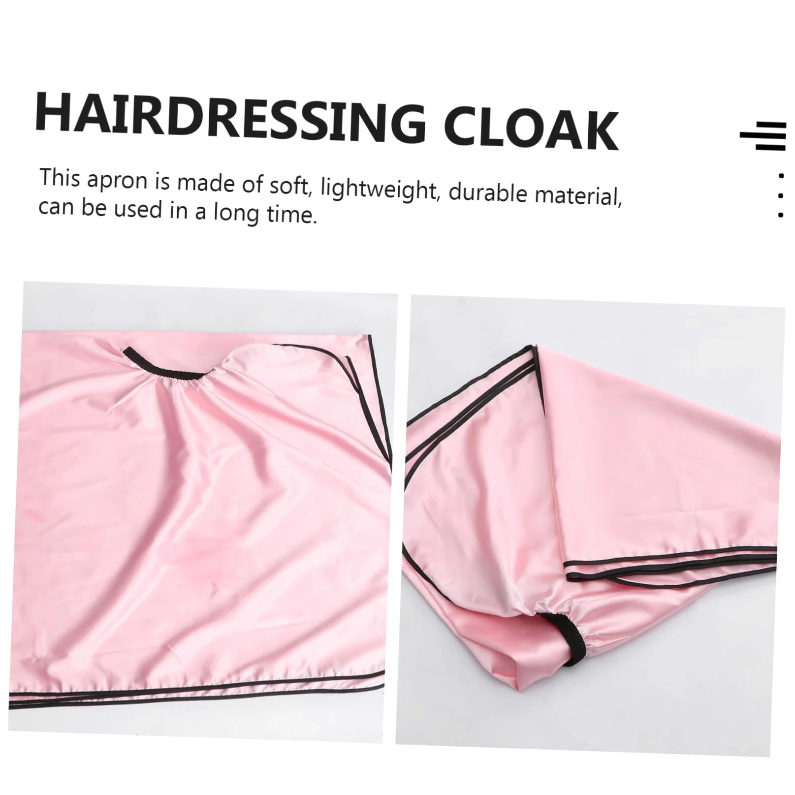Mantellina Facile da Pulire in Tessuto Sintetico per Taglio Capelli e Protegge L'abbigliamento Rosa per Parrucchieri e Clienti in Salone