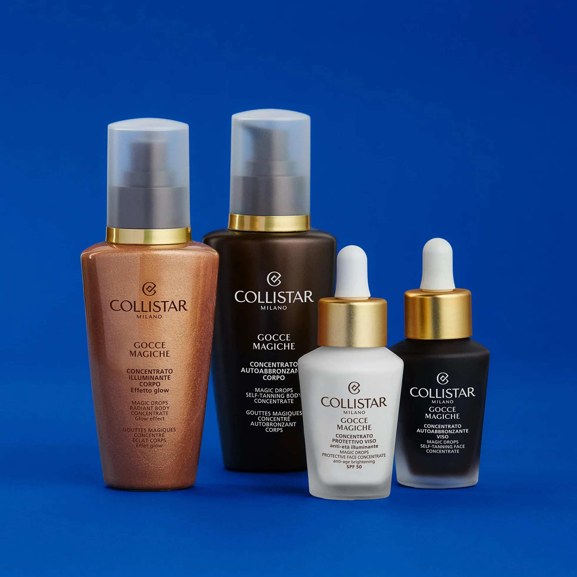 Collistar Gocce Magiche Viso Autoabbronzante Concentrato Meno di 1 h Siero Illuminante Abbronzatura Intensa Naturale Antimacchia Idratante Antiage Vitamina E 30 ml