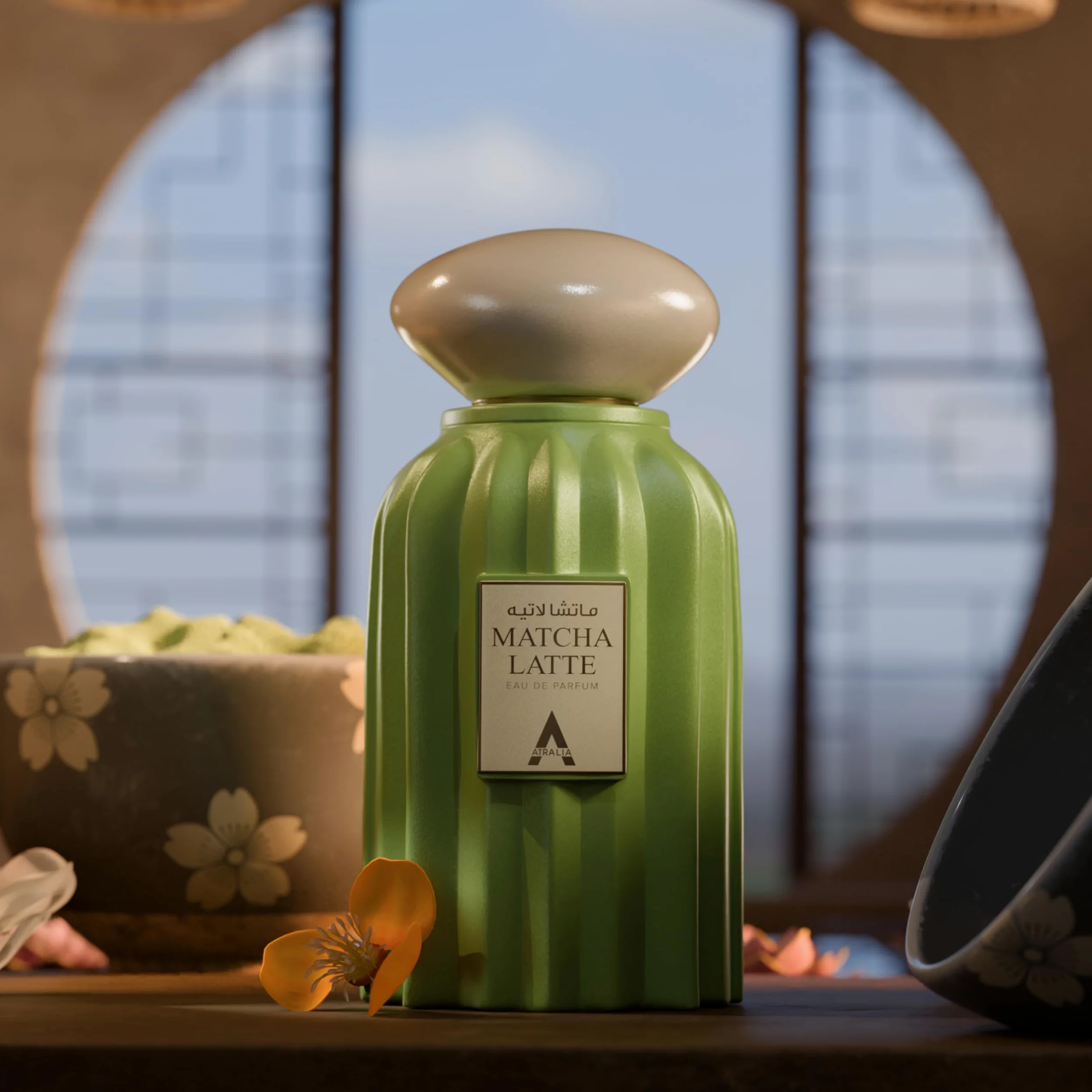 Atralia Matcha Latte Eau de Parfum – Profumo dolce e di lunga durata ispirato al tè Matcha con vaniglia, caramello e fave tonka – fragranza unisex unica, da indossare tutti i giorni e come regalo