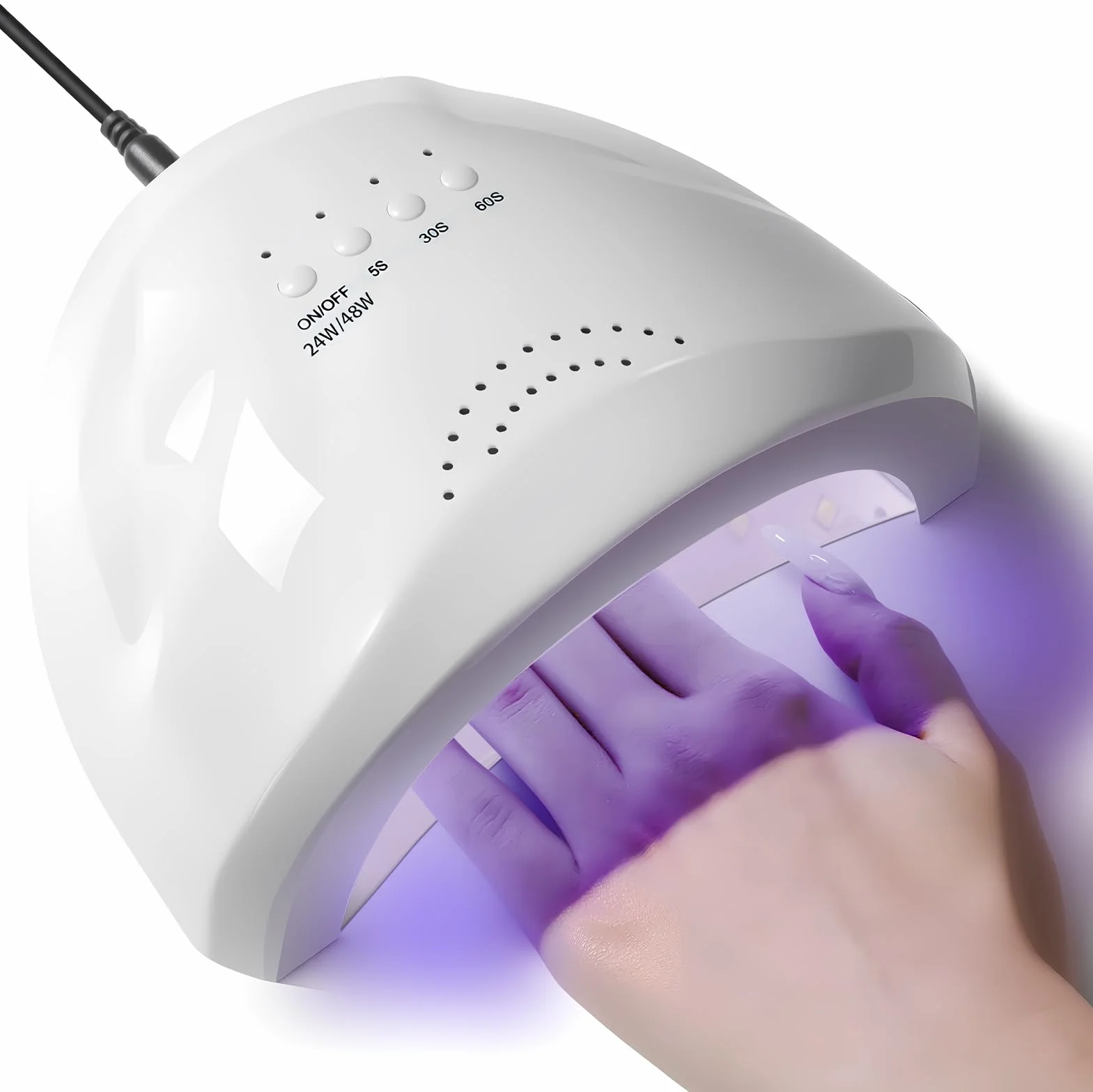 VOLTIX Lampada Unghie UV LED Professionale 48W – Fornetto Unghie Semipermanente con Sensore Automatico e Timer 3 Modalità – Lampada UV LED Unghie Professionale per Gel, Smalto e Ricostruzione