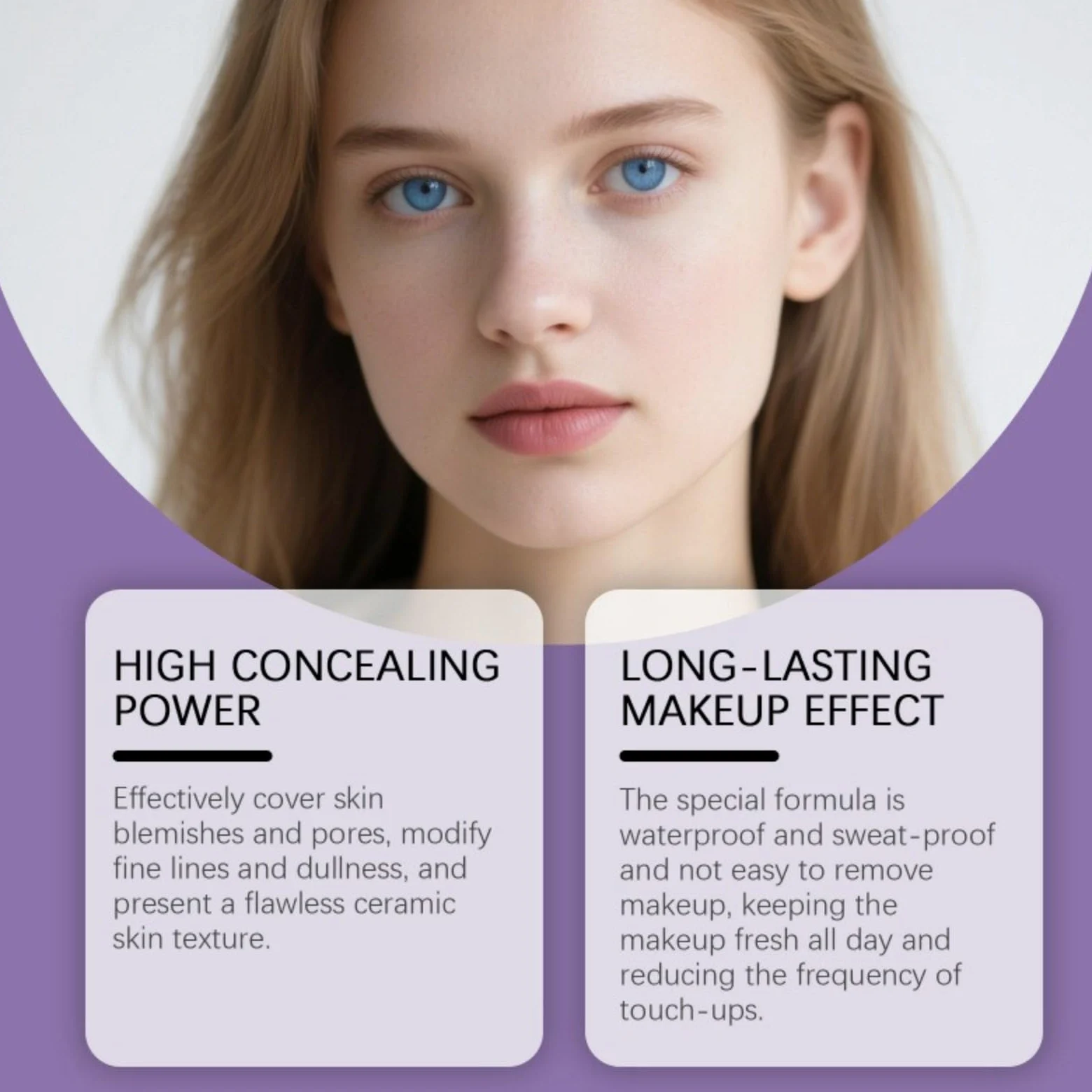 Stick Korean Self-Adapting Foundation - Fondazione 2-in-1 con pennello, lunga lasting, copertura completa e effetto naturale per tutti i tipi di pelle (naturale)