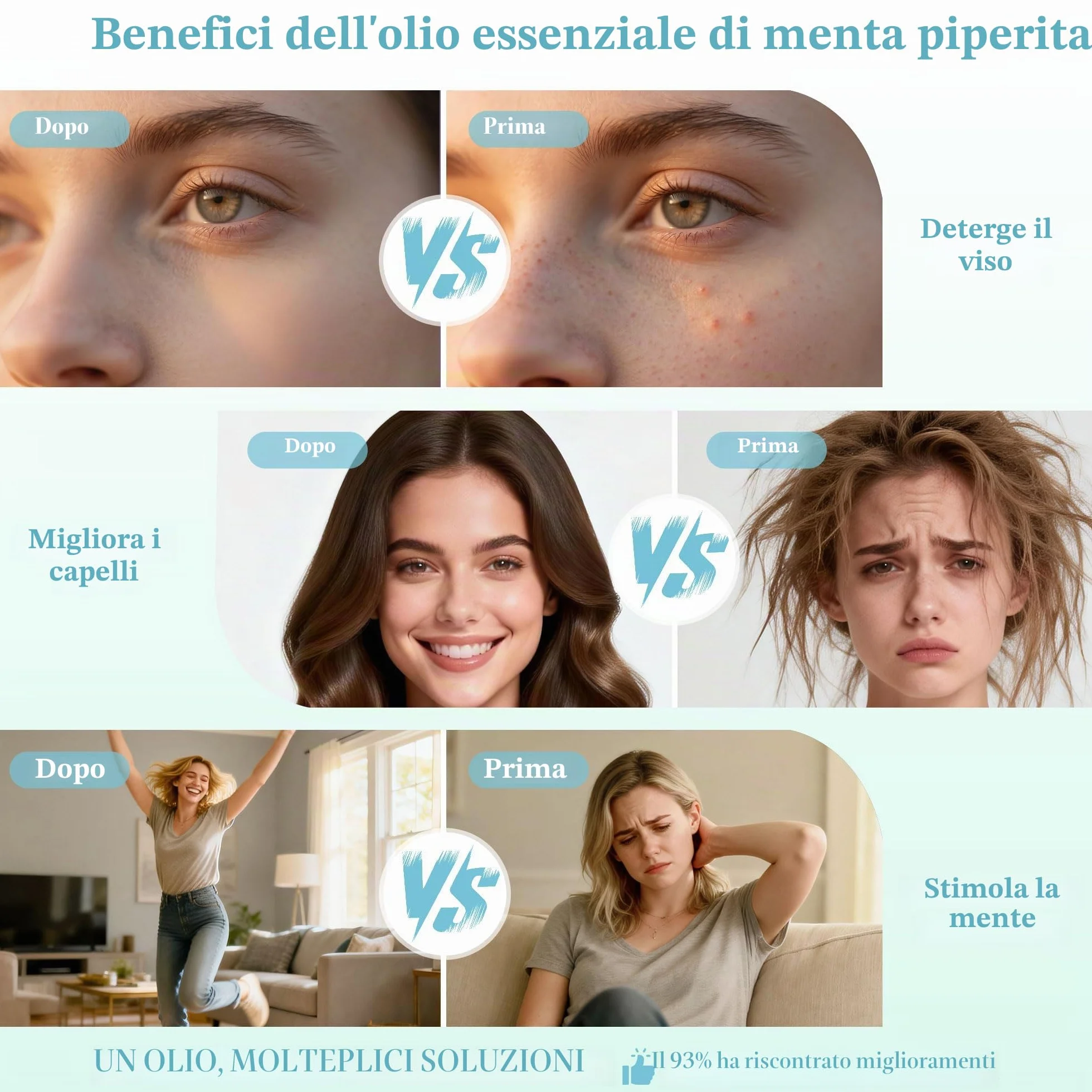 Olio Essenziale Menta Piperita 118ml 100% Naturale per Aromaterapia