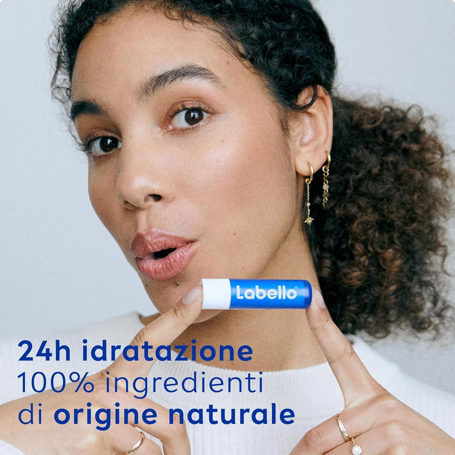 Labello Classic Care Balsamo Labbra 4.8 g, Burrocacao labbra classico fondente, Lip balm con burro di karité idratante