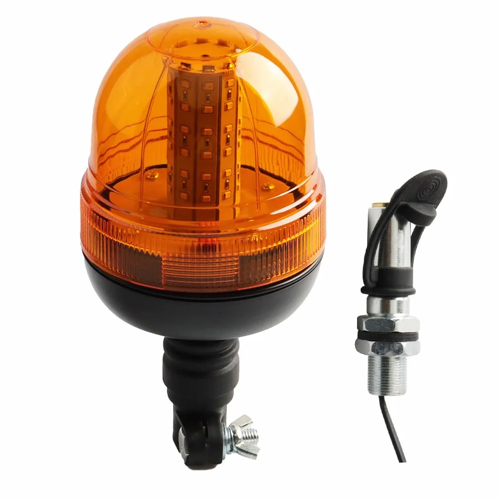 Luci Lampeggiante Trattore LED Arancioni 12V 3 Modalità per Rimorchio Camion Veicoli Agricoli