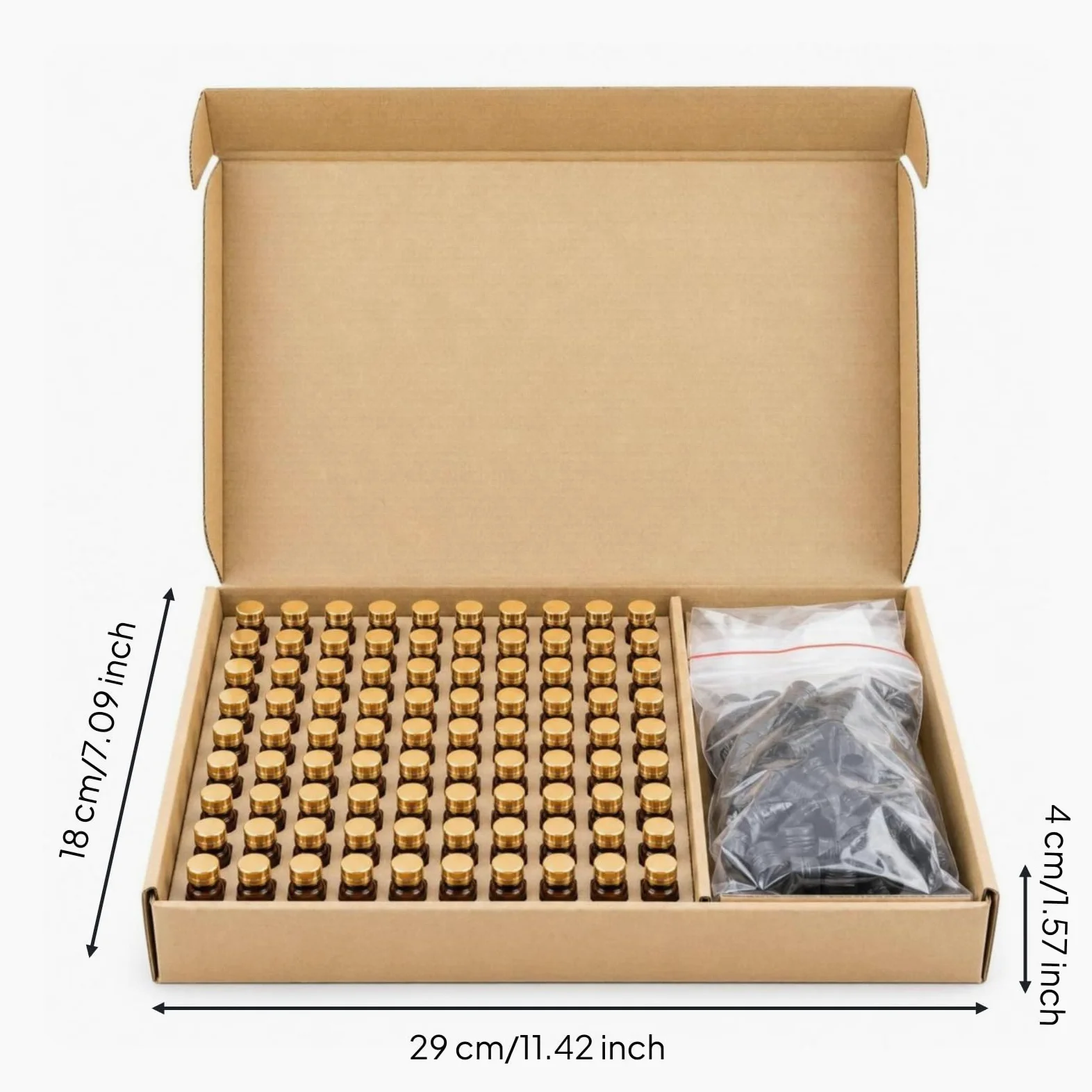100 Pezzi Flaconcino in Vetro Flacone -Gocce Ricaricabile Bottiglia Contagocce per Campionamento, 2ml, style to 12
