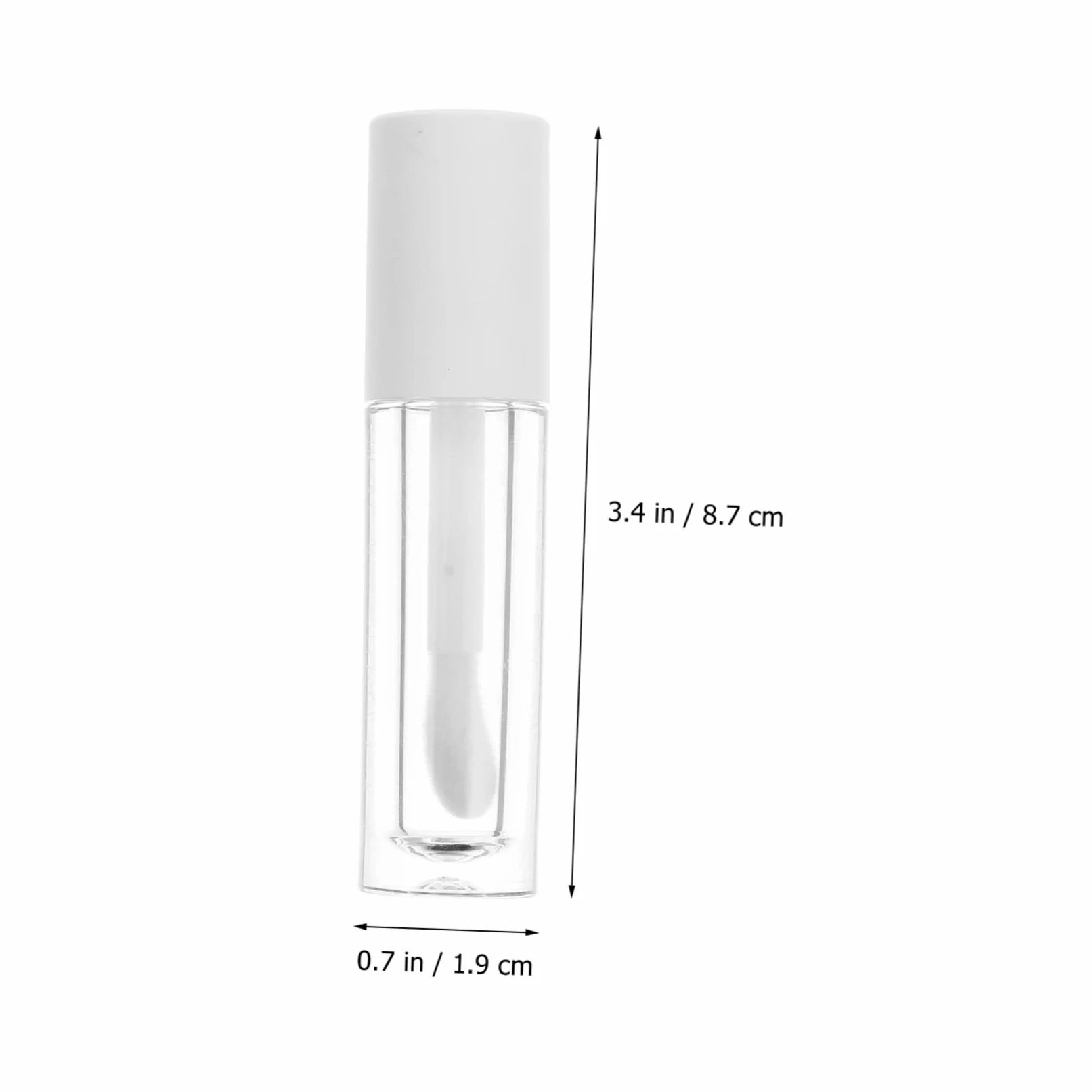 UKCOCO 10pezzi Trasparente Per Lucidalabbra Tubetto Rotondo Bianco Per Balsamo Per Labbra Per Labbra Realizzato in Materiale Abs Durevole