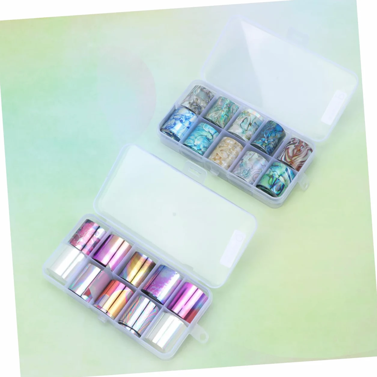 2 Set Adesivi Per Unghie Decorazioni Per Nail Art Con Design Unici Facili Applicare E Rimuovere Set Per Manicure E Pedicure Per Domestico 50 * 2
