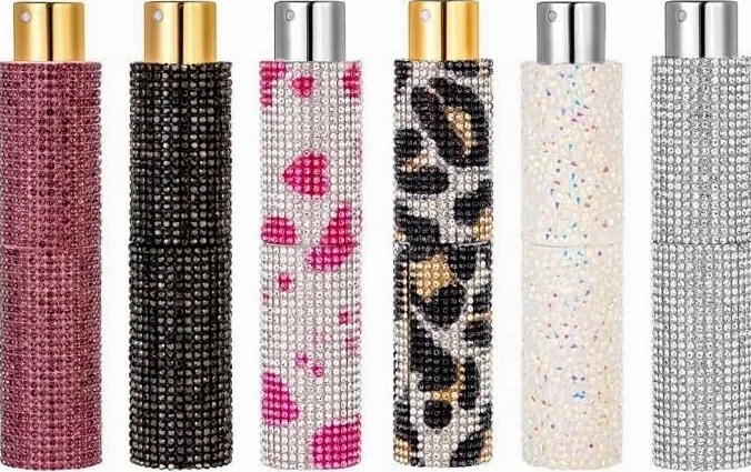 Mini Bottiglie di Profumo da Viaggio, Atomizzatore di Profumo 10ml Portatile Diamond Mini Bottiglia di Profumo Ricaricabile Spray Contenitori Vuoti Bottiglia di Atomizzatore Regalo di Viaggio Ricarica