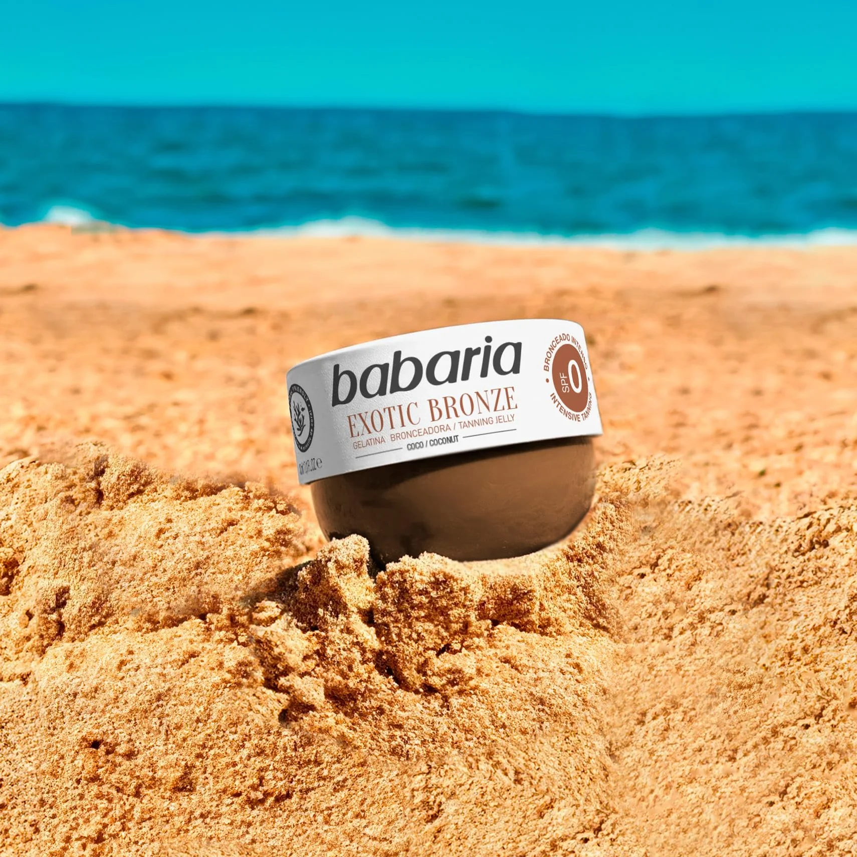 Babaria Gelatina Abbronzante Cocco Bronzo Intenso Acceleratore Abbronzatura Resistente all'Acqua Vegana 300 ml