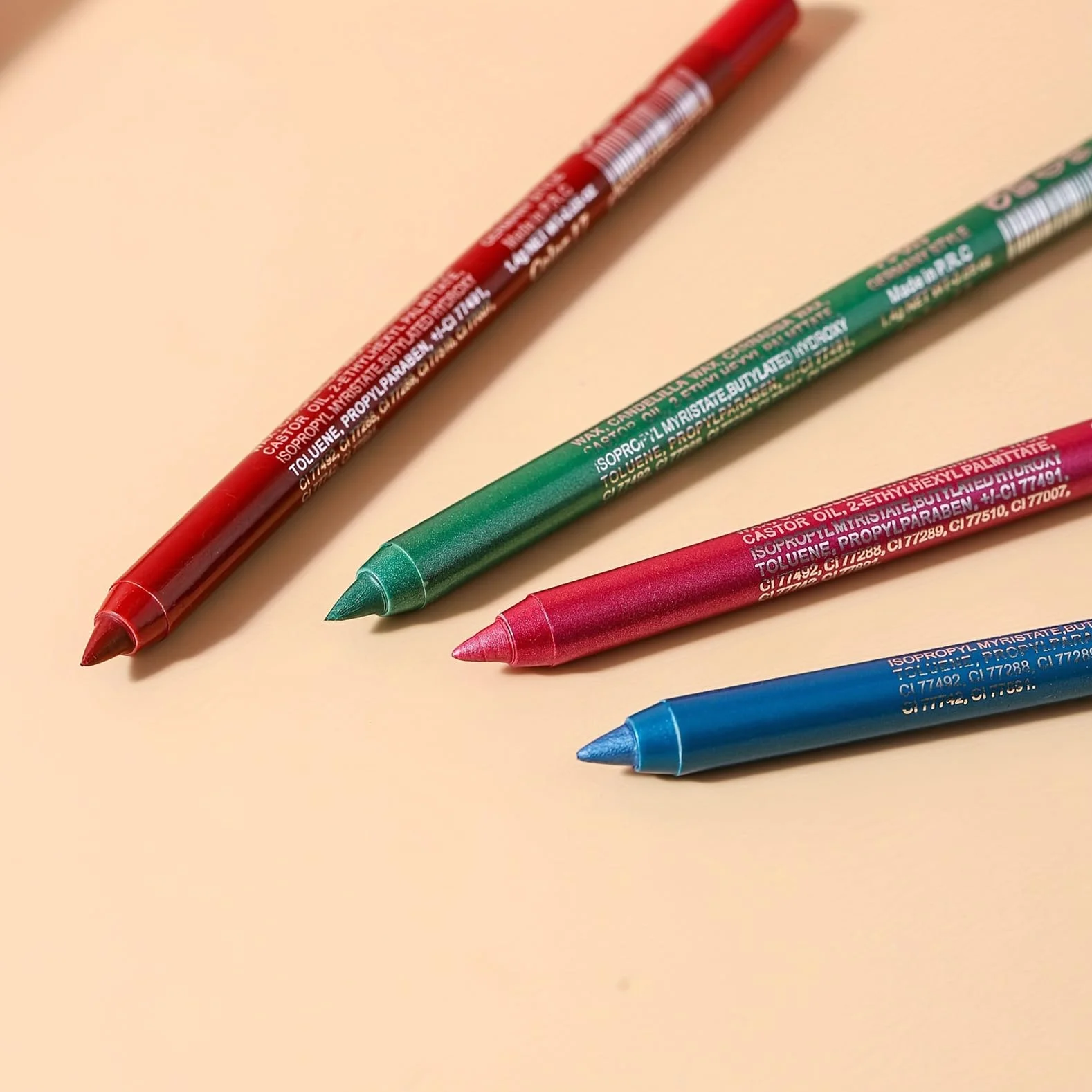 Waterproof Colored Eyeliner Pencil Set, 6/14 Pack Gel Eye Liners with Metallic & Shimmer Finish, Smudge-Proof Long-Lasting Makeup for Daily & Party Looks (C)