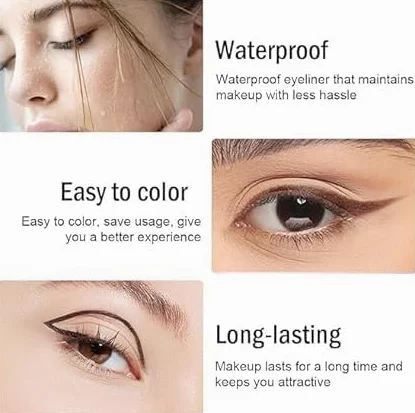 3 Pcs Colorato Gel Glitter Eyeliner,Eyeliner impermeabile Labbra Liner Ombra occhi Matite sopracciglia Penna Eye Makeup (02#+16#+23#)