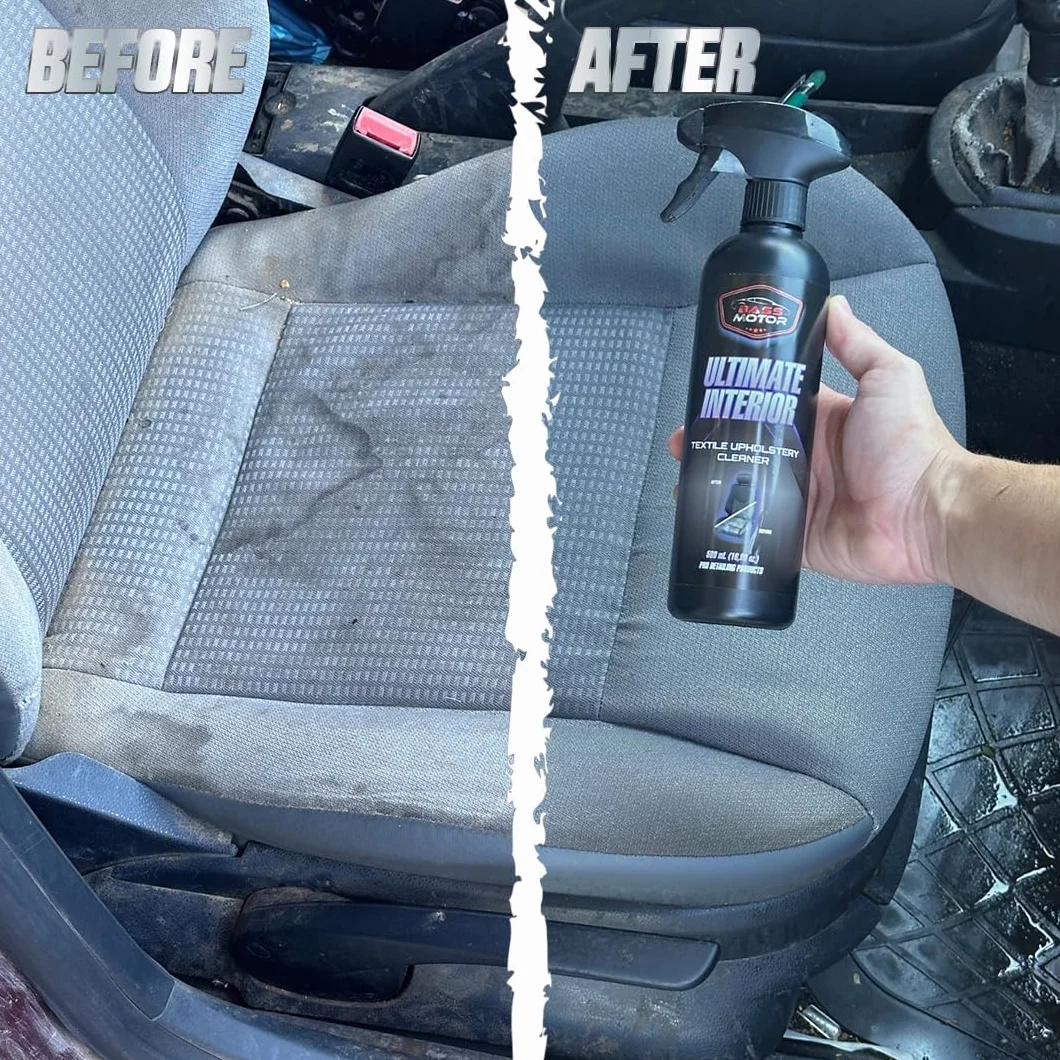 BassMotor Pulitore per Tessuti Auto 500ml con Spazzola