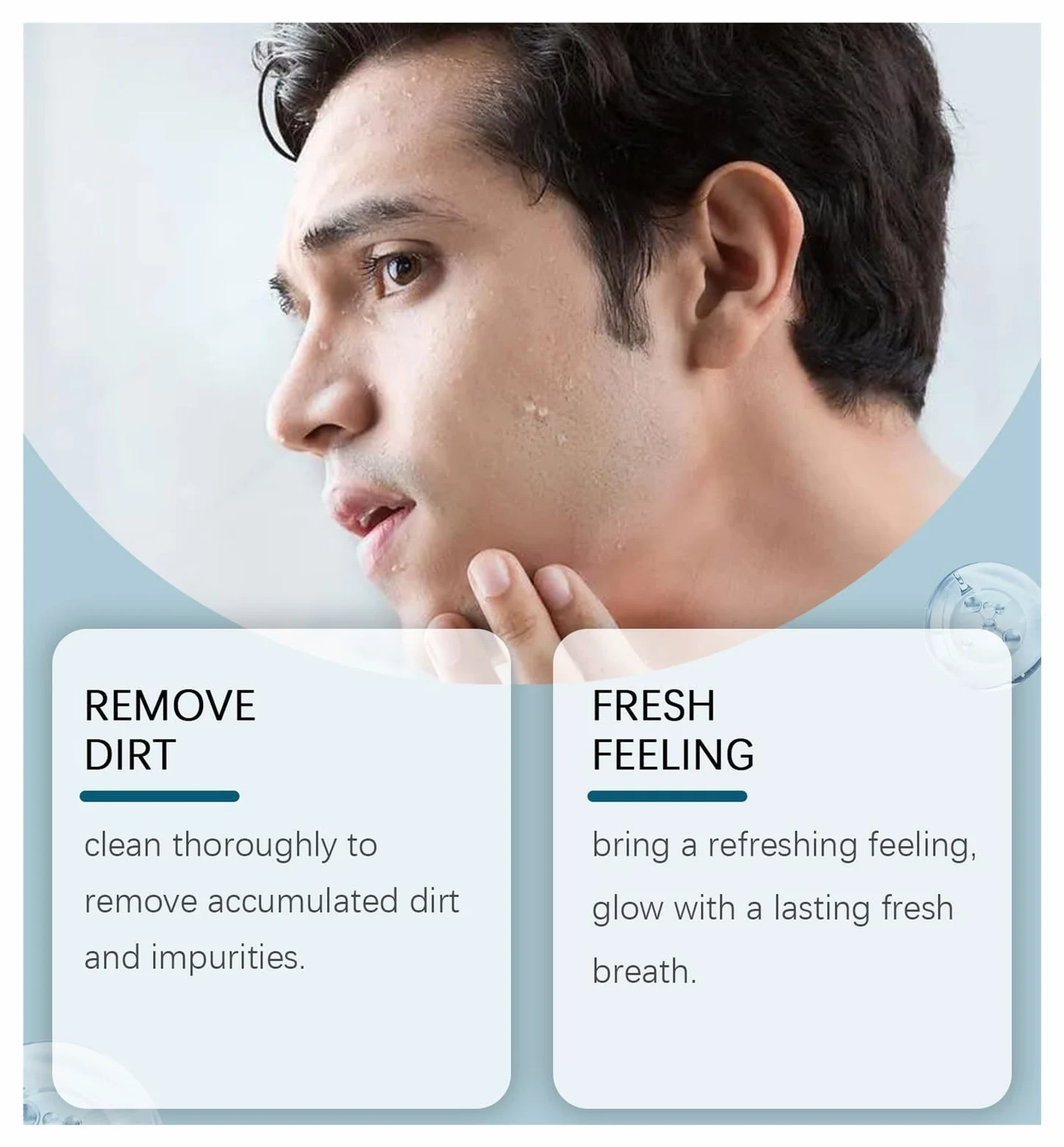 Detergente esfoliante for uomo da 60 g, deterge delicatamente la pelle, idrata e lascia una sensazione di freschezza(2pcs)