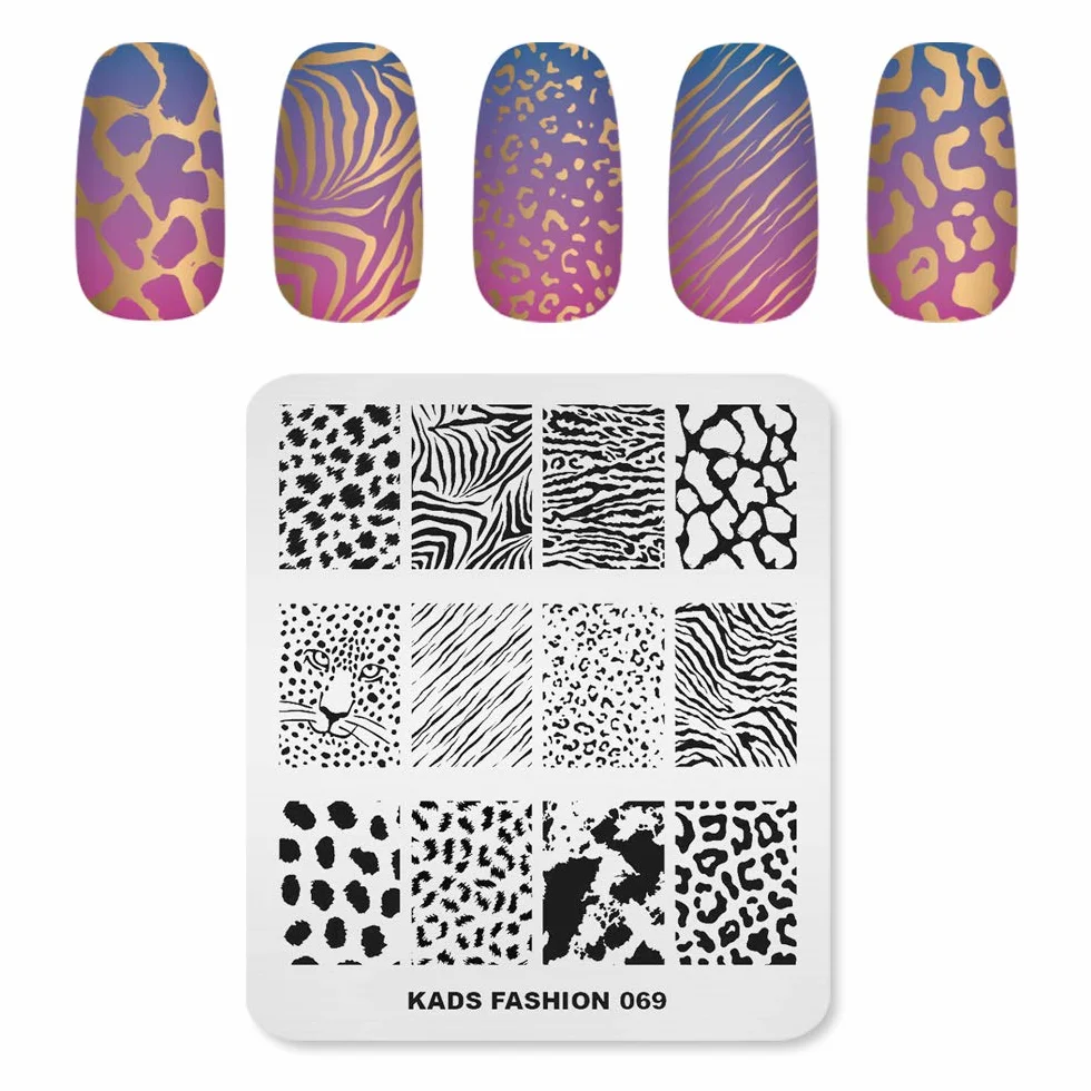 FA064 新 KADS Nail Art Stamp Plate Fashion Series Nail timbratura piastra modello immagine piastra Nail Art DIY decorazione strumento (FA069)