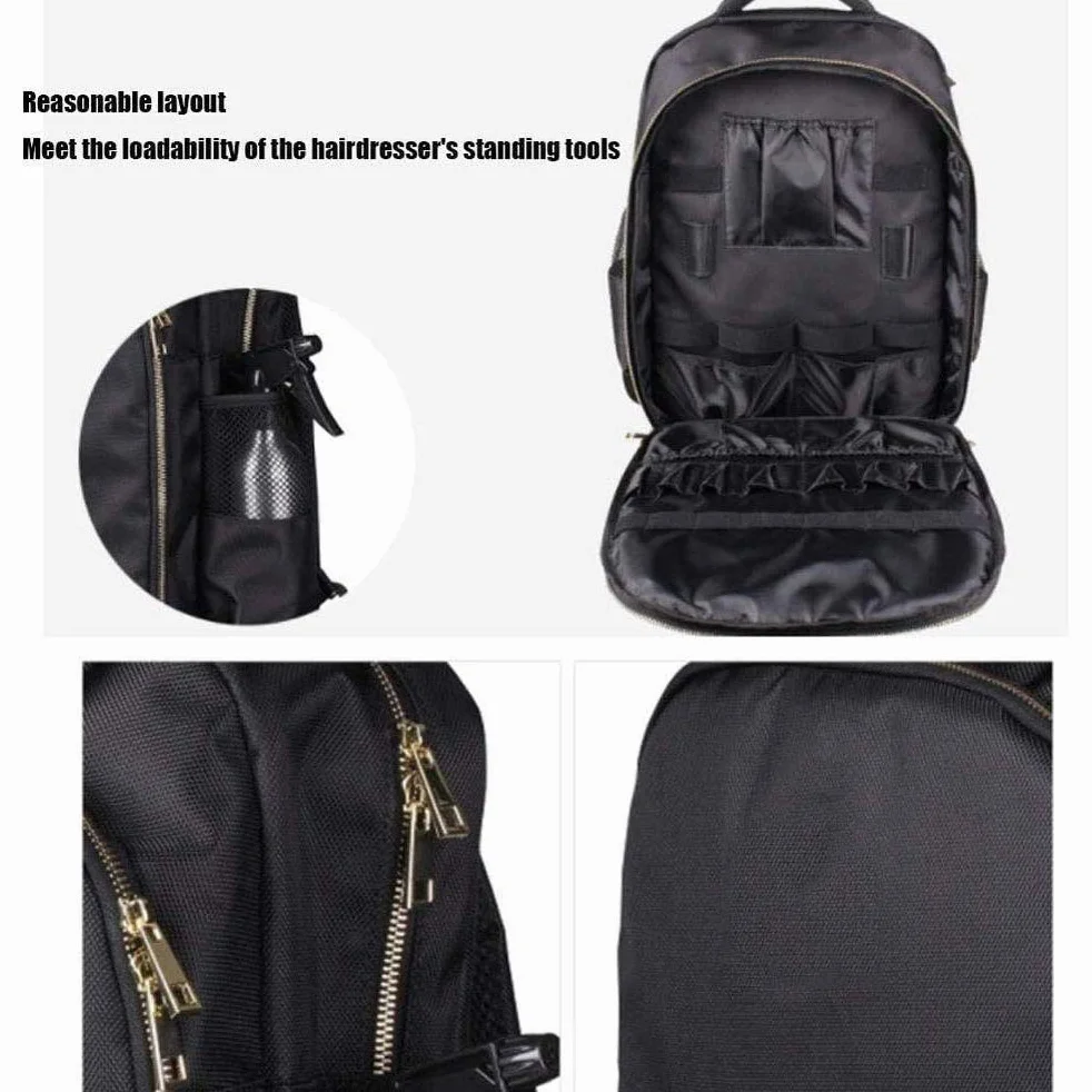 Zaino da barbiere Strumento multifunzionale per parrucchiere Borsa da viaggio per attrezzi da trucco Organizer per forbici Clippers, portatile
