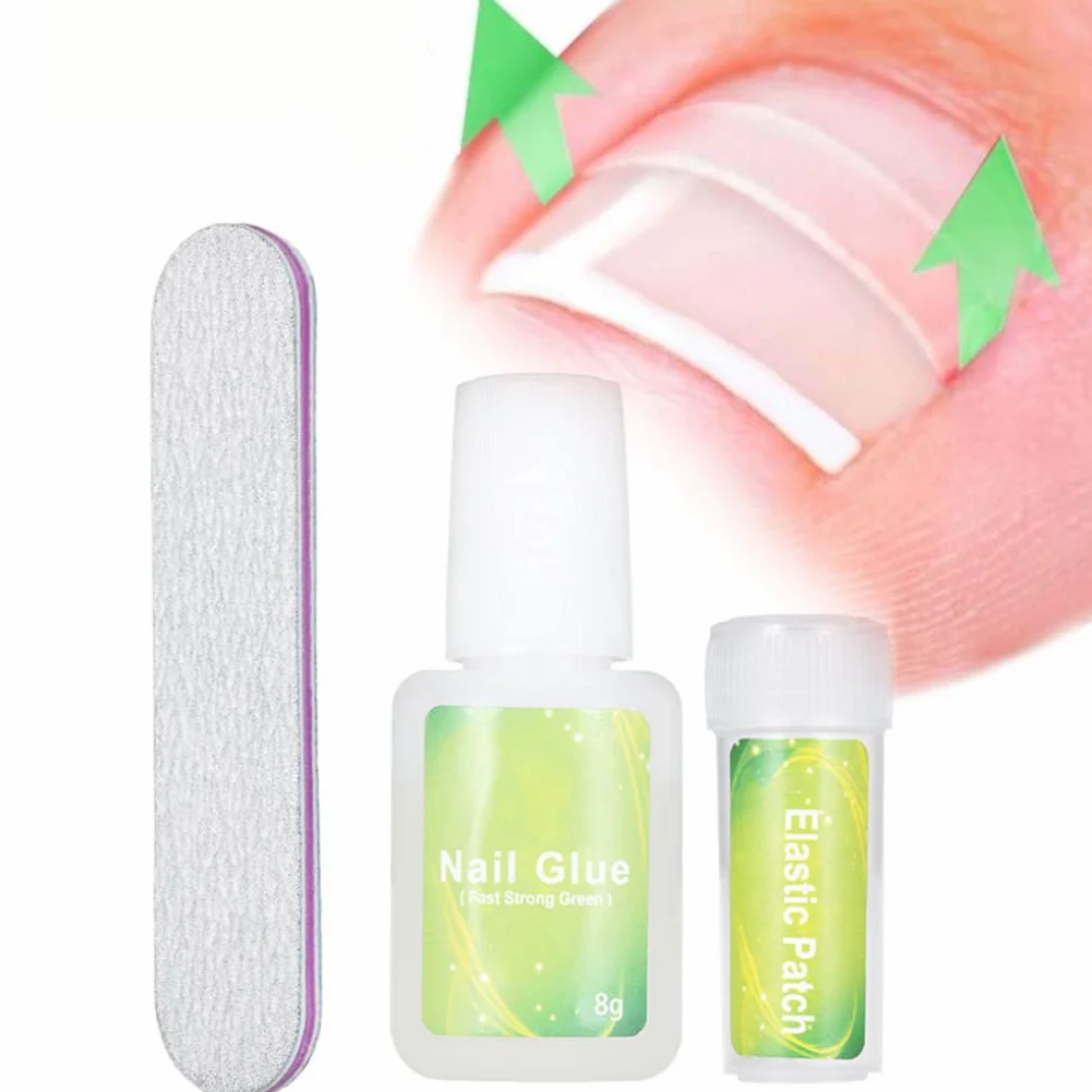 Kit di correzione della patch di unghie dei piedi incarniti elastico patch per chiodi con glu -correzione della file unghie